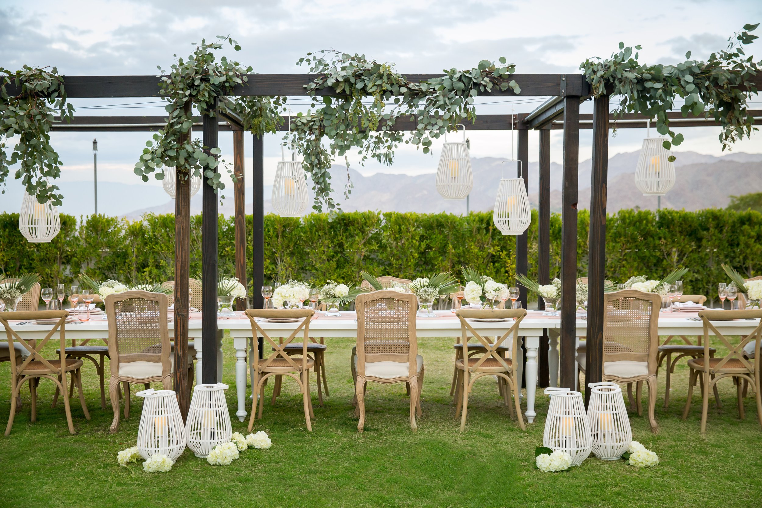 www.santabarbarawedding.com | Bright Event Rentals | Spring Fling Pink and Neutral Garden Party for Wedding Reception