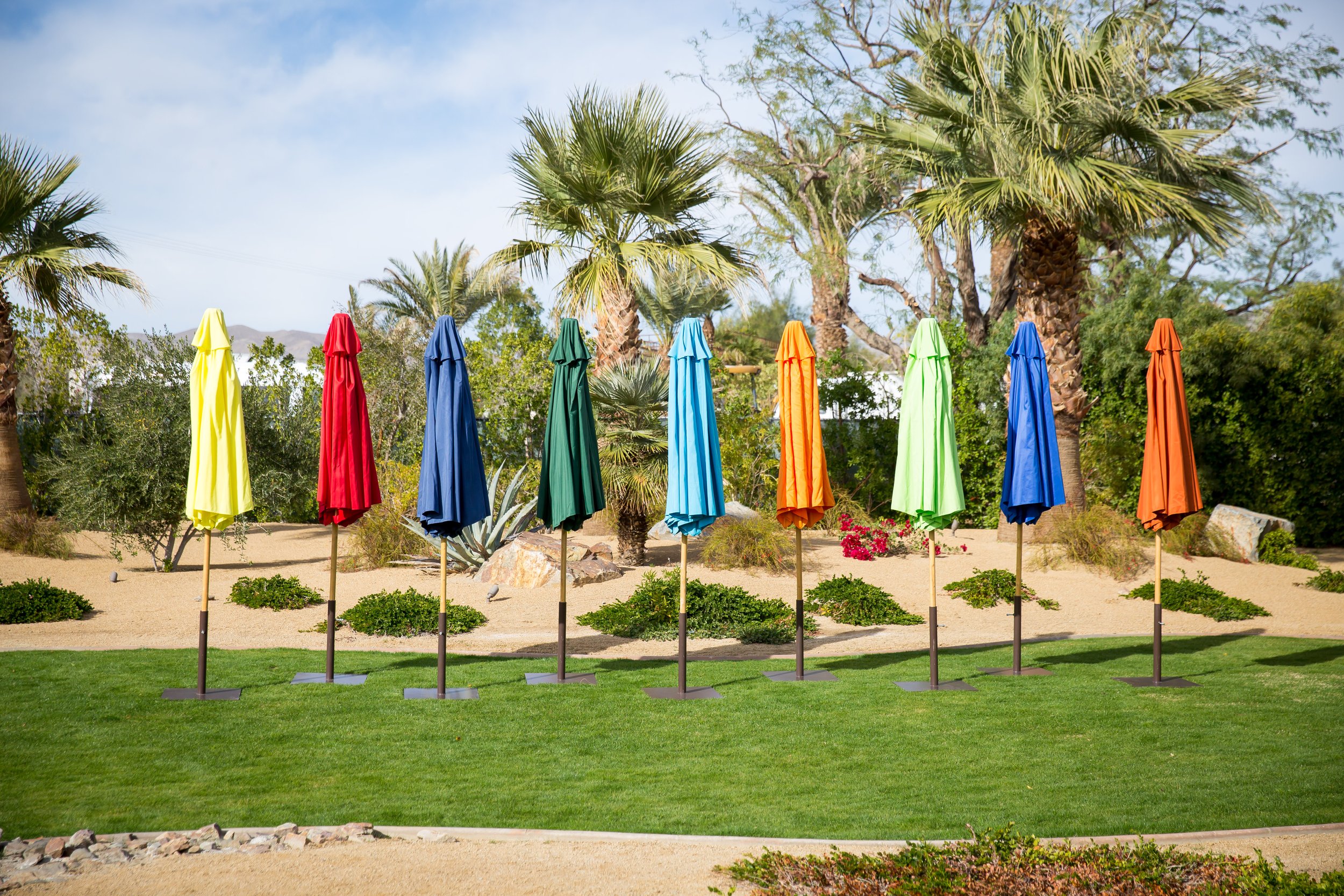 www.santabarbarawedding.com | Bright Event Rentals | Colorful Umbrellas for Outdoor Weddings or Events