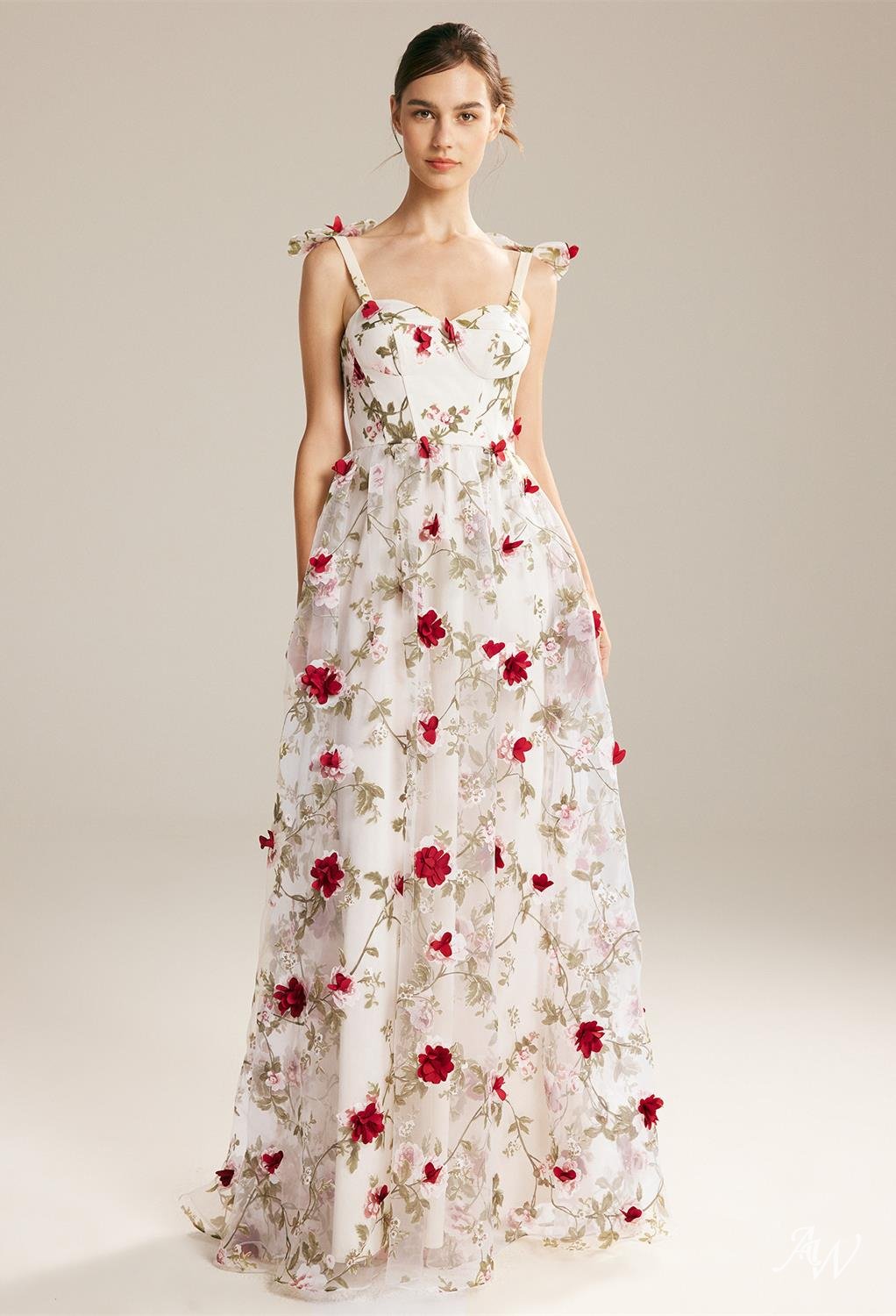 www.santabarbarawedding.com | AW Bridal | AW Cirrus Dress - Multi-Color Floral Print Bridesmaid Dress