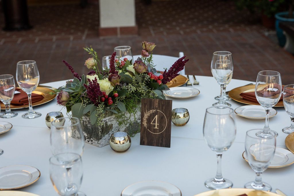 www.santabarbarawedding.com | Unitarian Society of Santa Barbara | Gatherings for Good | Reception Table Set Up