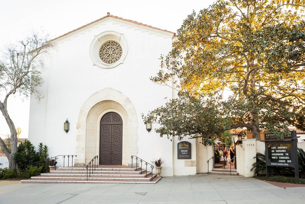 www.santabarbarawedding.com | Unitarian Society of Santa Barbara | Gatherings for Good | Front of the Church