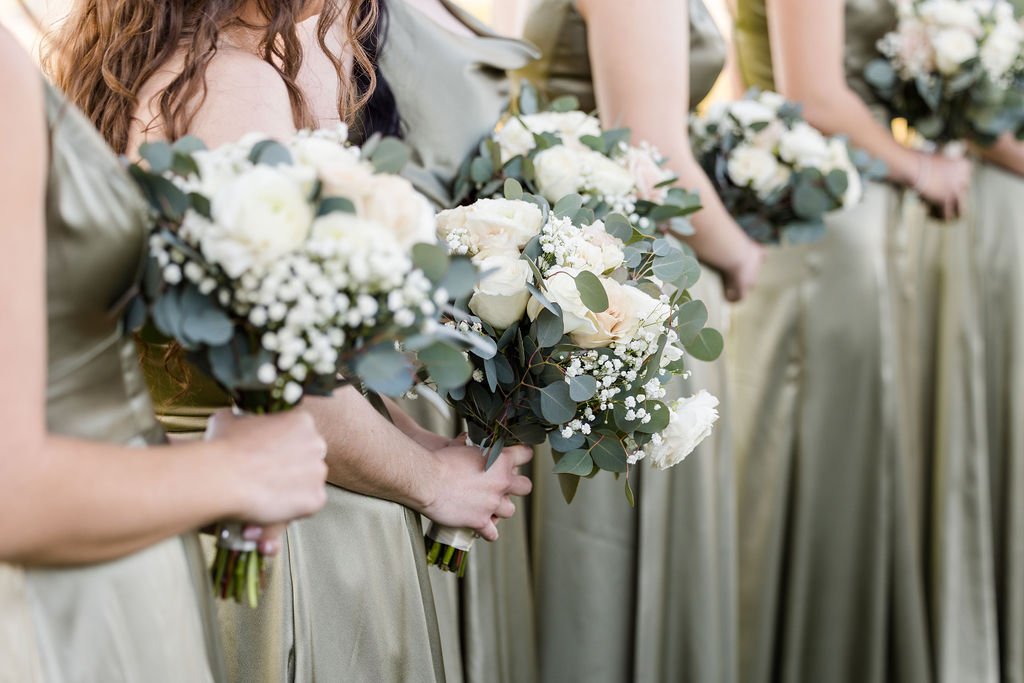 www.santabarbarawedding.com | Events by Fran | Kelsey Rinaldi | Spanish Hills Club | Casa Blanca Flowers | Bridesmaids and Bouquets at Ceremony