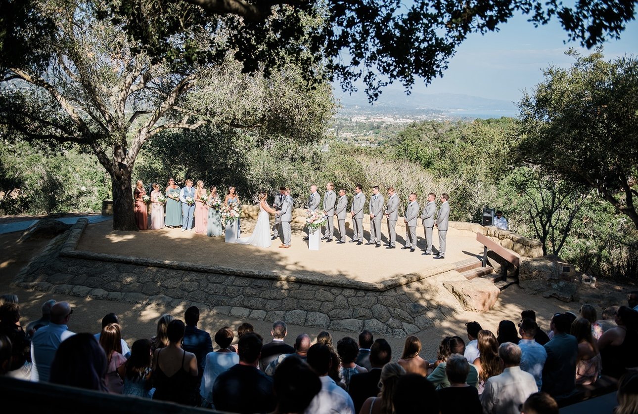 www.santabarbarawedding.com | Elings Park | RG Photo | Ceremony at the Park from Above