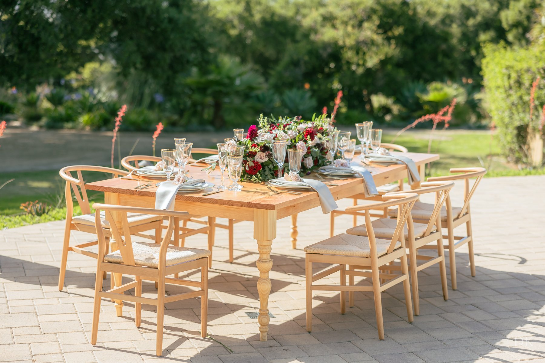 www.santabarbarawedding.com | Dylan Kyle | Hidden Oaks Ranch | Cassandra Lee &amp; Co. | Celebrate Flowers | Flowers by Frank | 24/7 Events | Reception Table Set Up