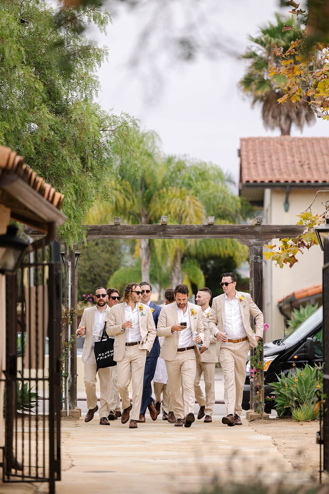 www.santabarbarawedding.com | Lina Bell | Ann Johnson Events | SB Historical Museum | The Poppy Pod | Blushing Beauty | Ventura Rentals | Lucky Devils Band | Groomsmen Walk Into Ceremony