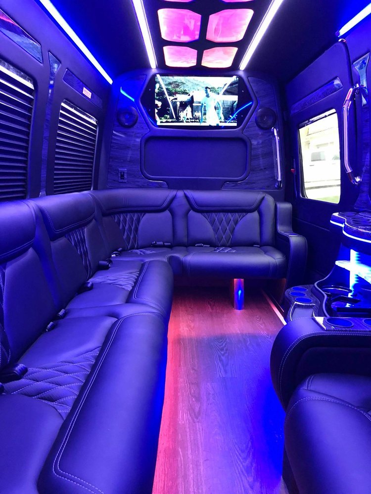 www.santabarbarawedding.com | Elegant Image Limousine | Luxury San Luis Obispo Transportation Services | Interior of Party Bus