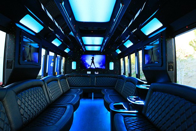 www.santabarbarawedding.com | Elegant Image Limousine | Luxury San Luis Obispo Transportation Services | Interior of Luxury Shuttle