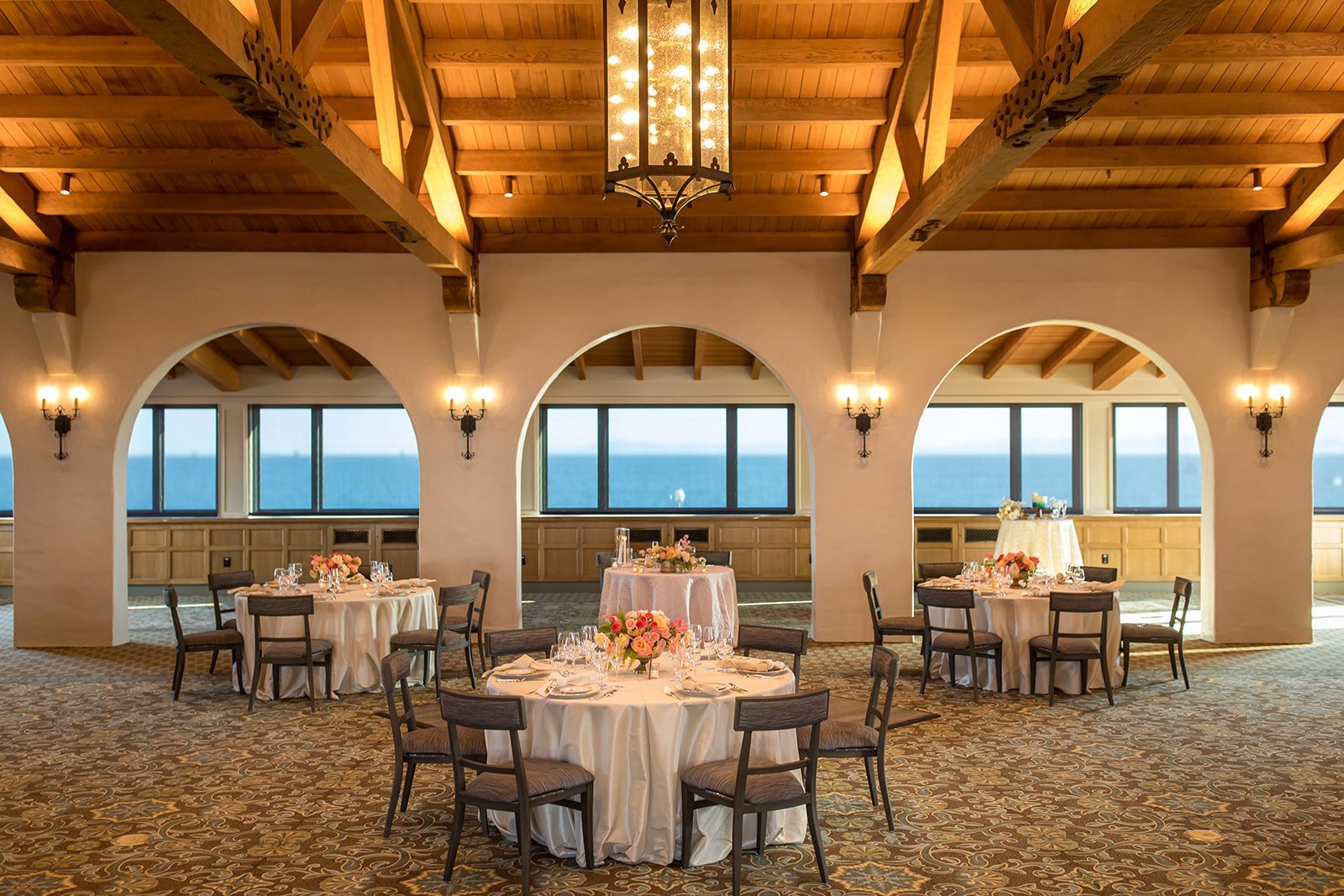 www.santabarbarawedding.com | Cabrillo Pavilion | Elizabeth Victoria Photography | Ann Johnson Events | Reception Area at the Venue