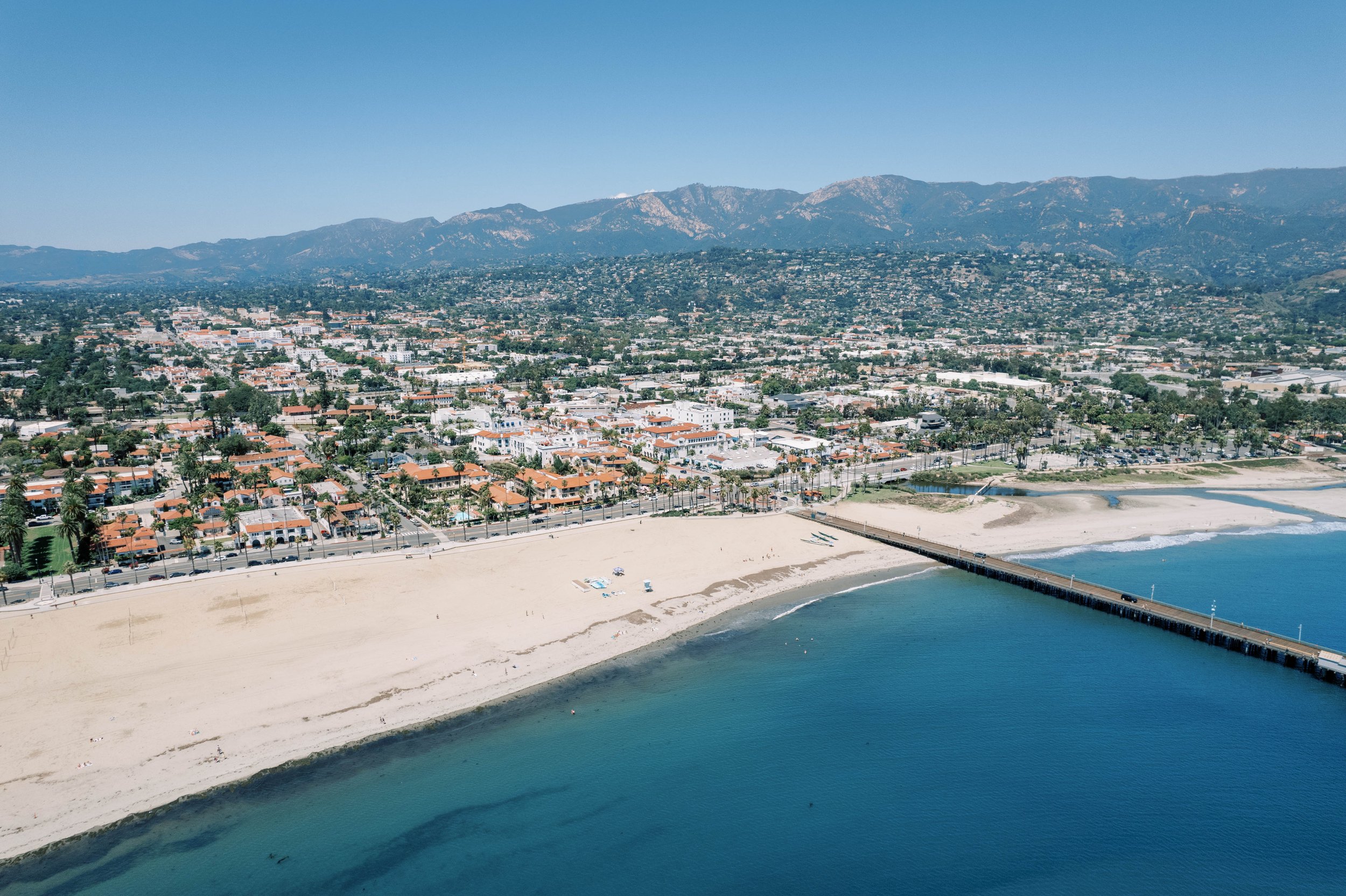 www.santabarbarawedding.com | Santa Barbara City College | Winslow Maxwell Overlook | Parker Strehlow | Overhead View of Beach and Ocean
