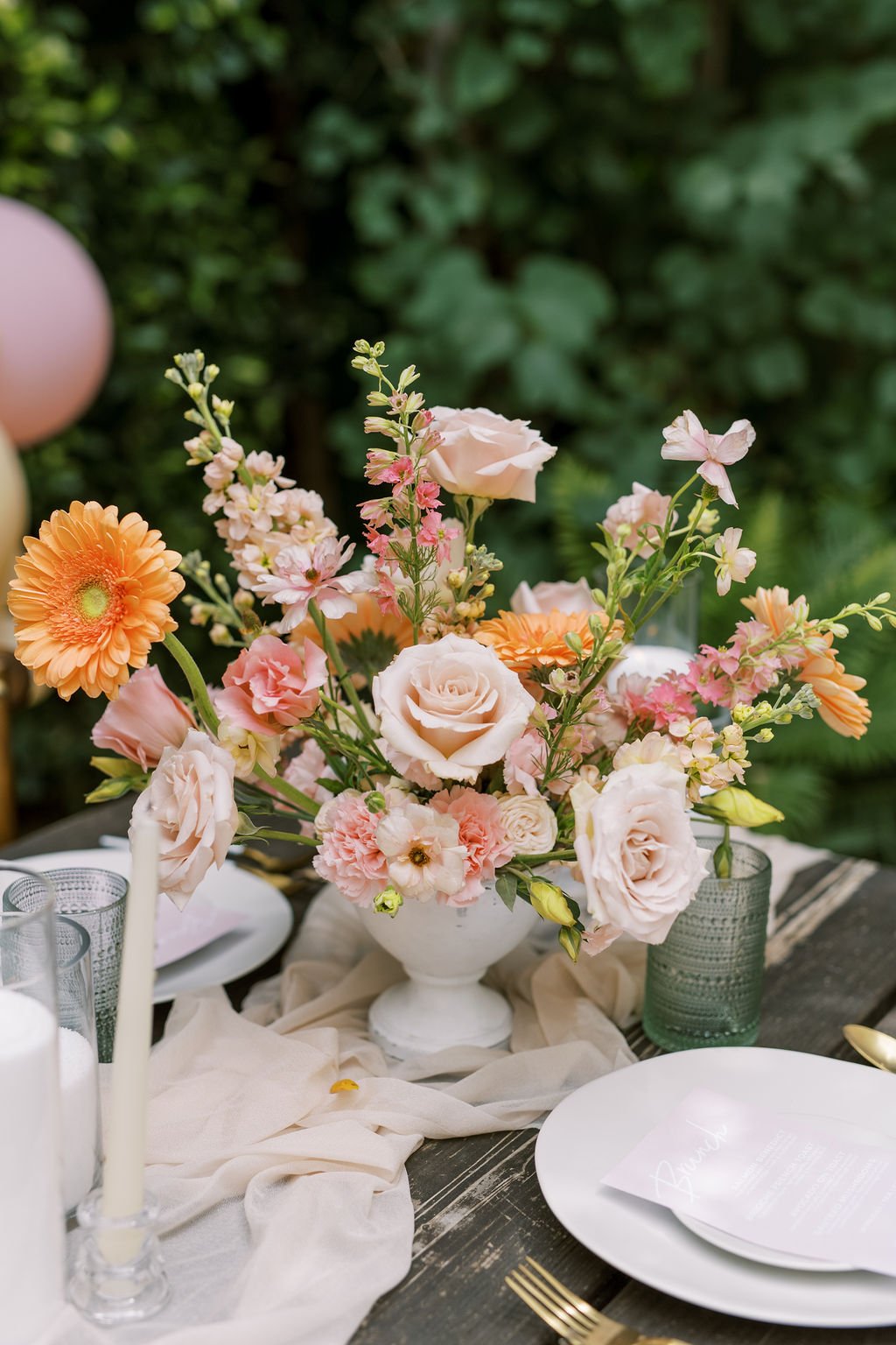 www.santabarbarawedding.com | Events by Fran | Jillian Rose Photography | Ever After Petite Venue | Tangled Lotus | Amigo Party Rentals | My Lovely Events | Colorful Florals at Reception