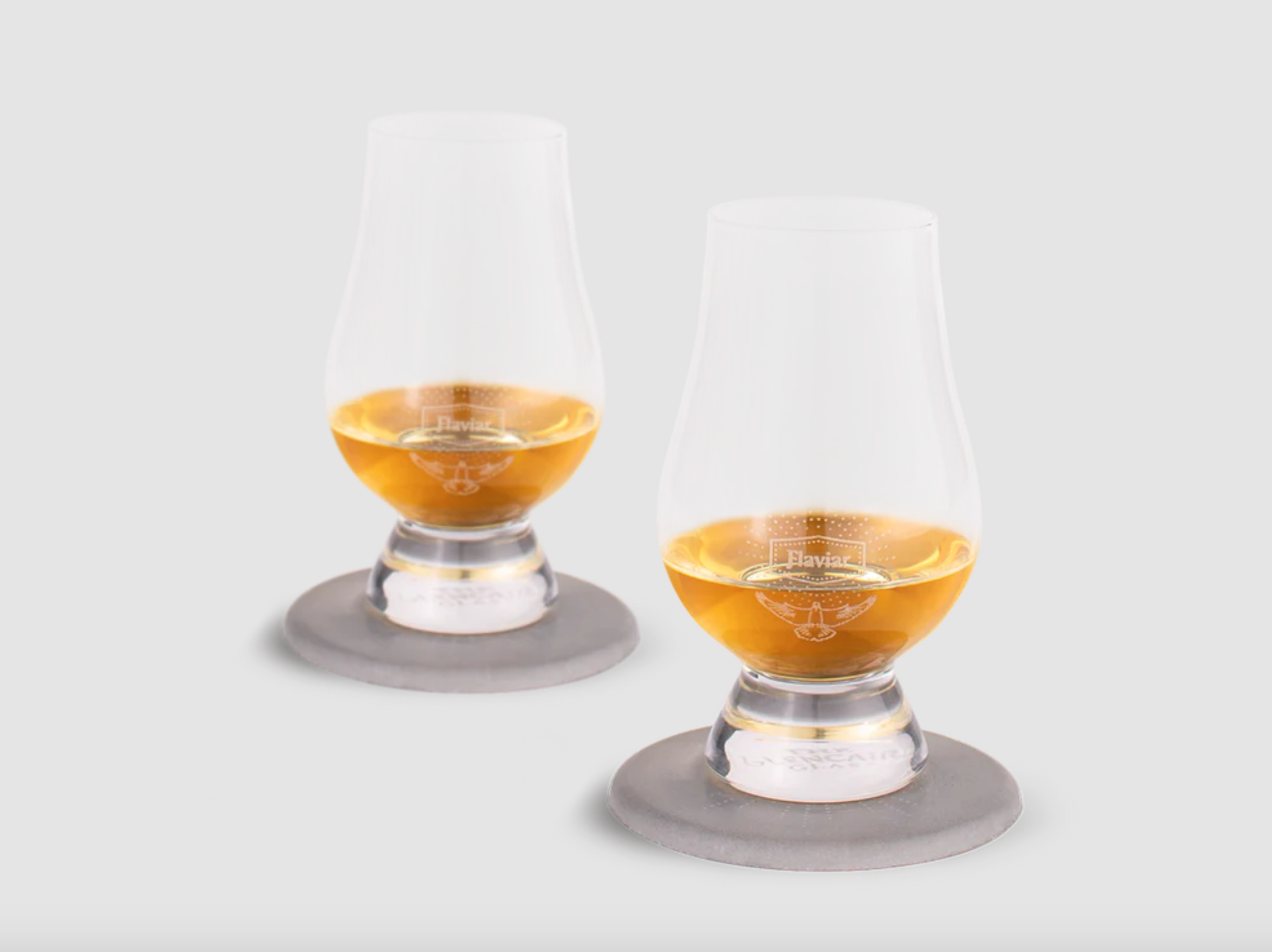 2 Flaviar Whisky Glasses &amp; Coasters