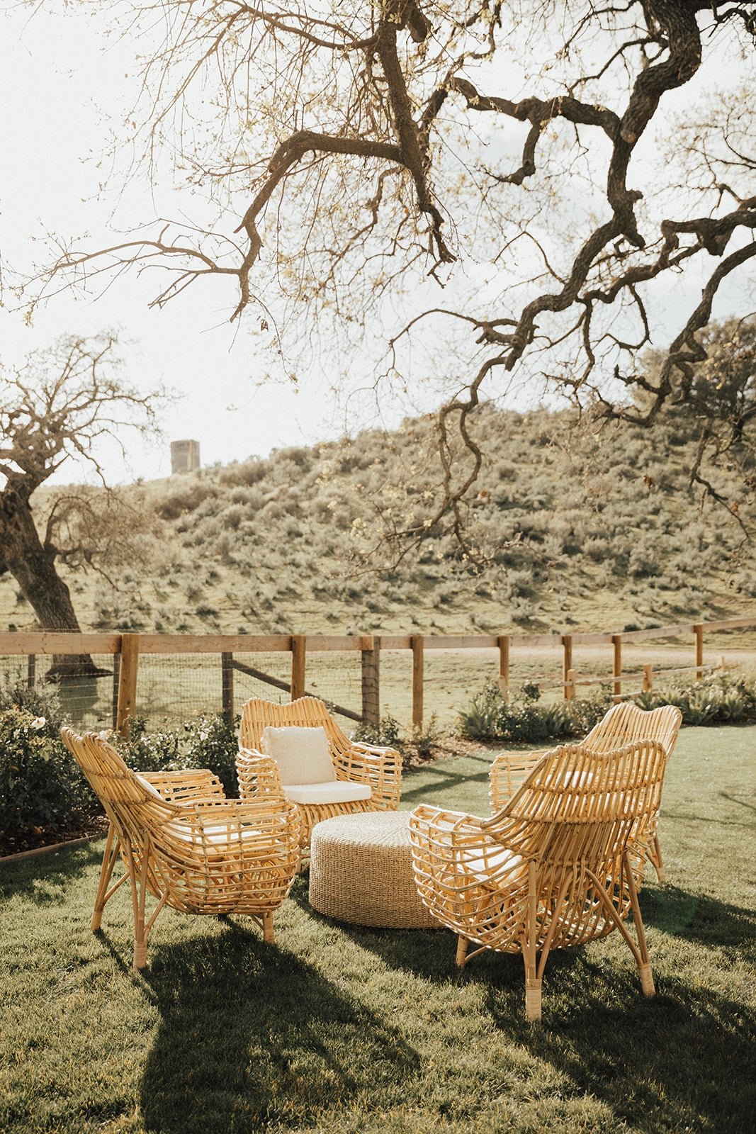 www.santabarbarawedding.com | Ann Johnson Events | Foxen Canyon Ranch | Heirlume Photography | Lounge Area Set Up Outside