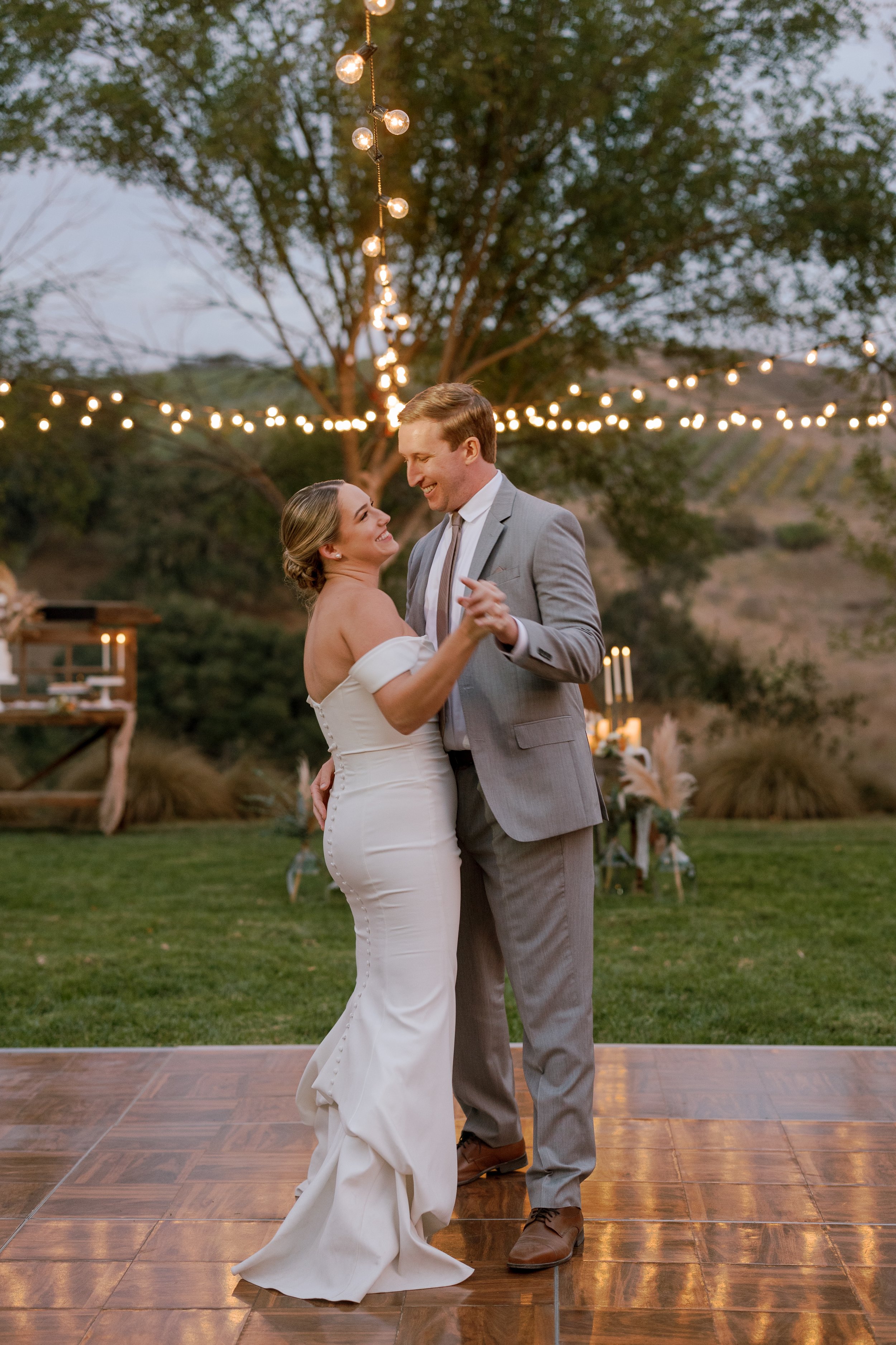 www.santabarbarawedding.com | Heyday Weddings | Elijah &amp; Susannah | Demetria Estate | Roam Florals | Hayden Olivia Bridal | Yvette Gomez | Bride and Groom First Dance