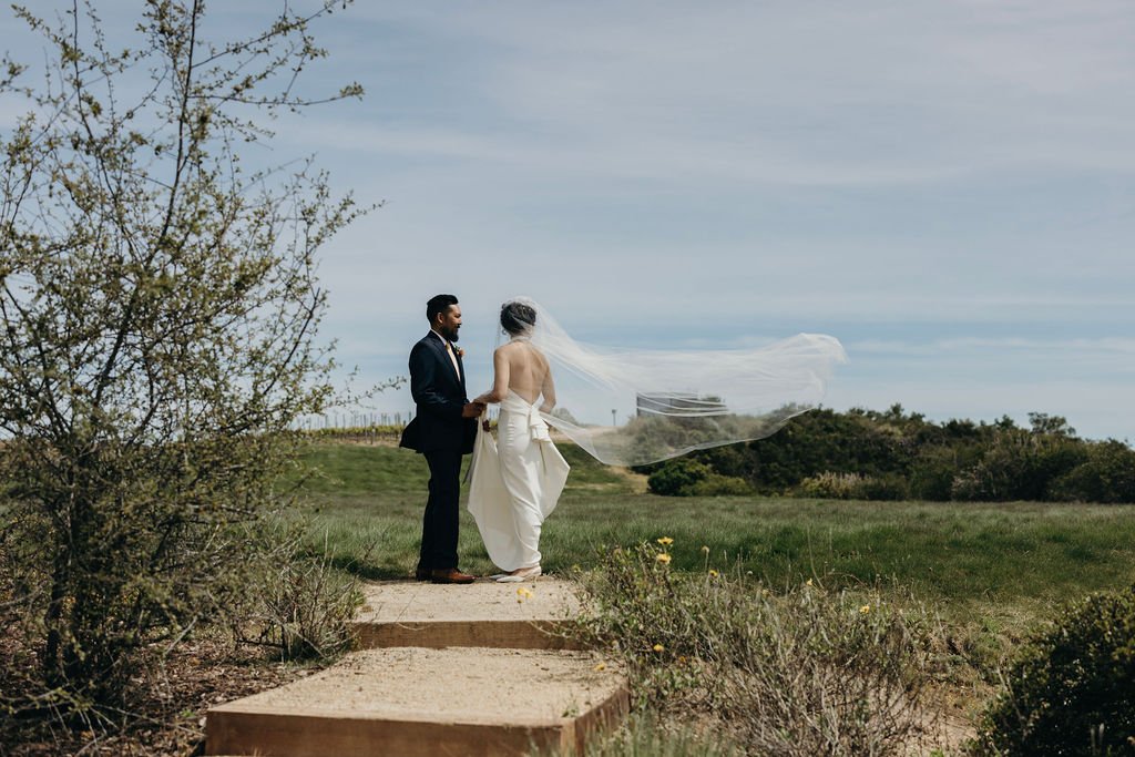 www.santabarbarawedding.com | Studio 7 Photography | Presqu’ile Winery | Alana Rae Events |  Rebel Floral | Dreamcatcher Artistry | Oscar de la Renta | Couple Photo Shoot After Ceremony