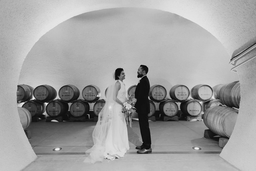 www.santabarbarawedding.com | Studio 7 Photography | Presqu’ile Winery | Alana Rae Events |  Rebel Floral | Dreamcatcher Artistry | Oscar de la Renta | Couple Photo Shoot After Ceremony