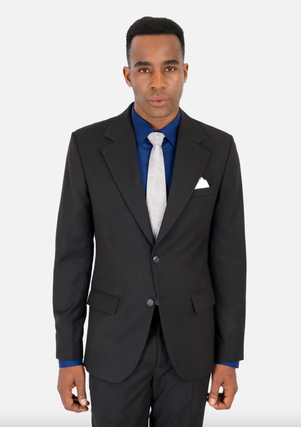 Ellis Black Crosshatch Suit