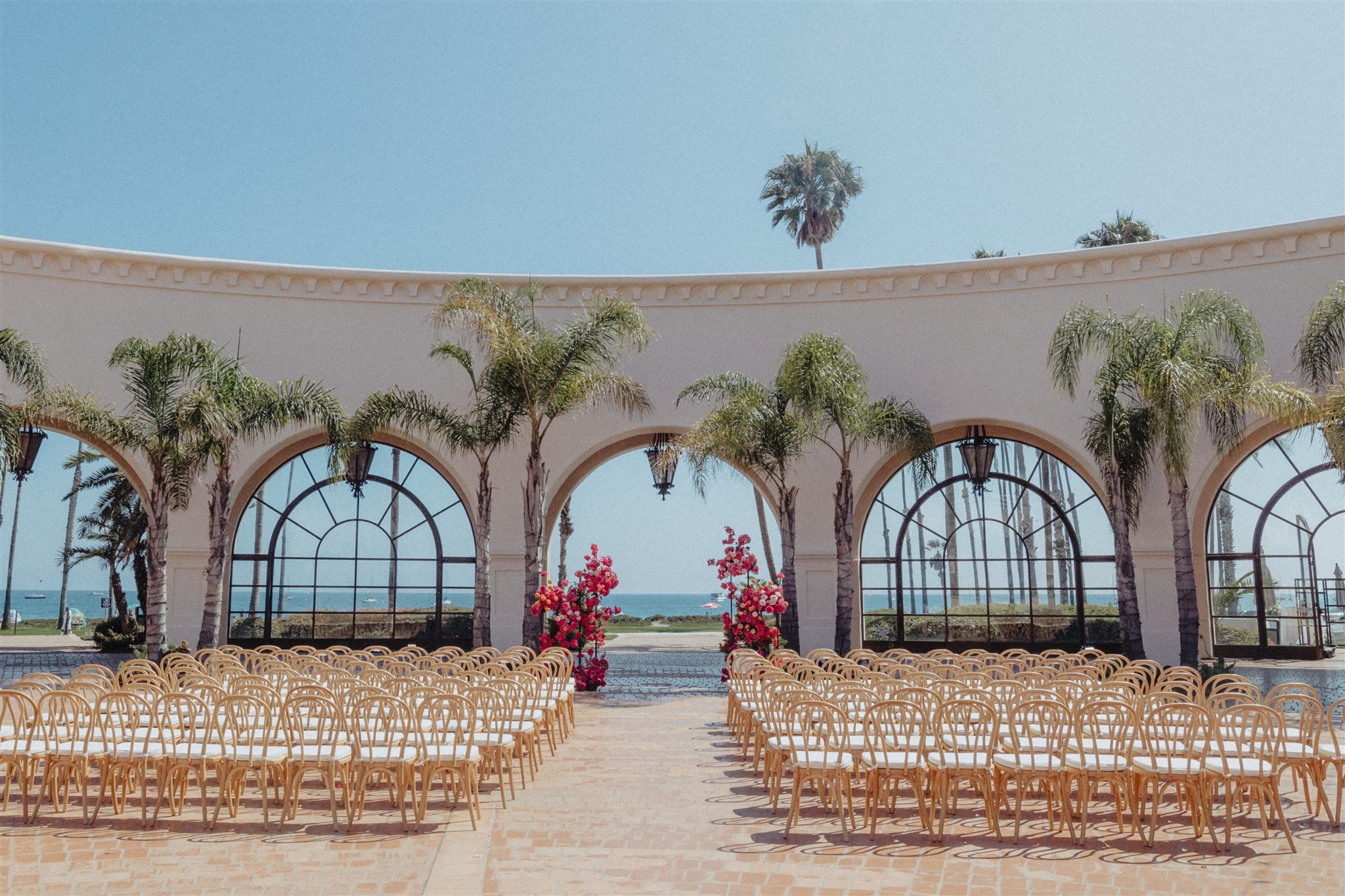 www.santabarbarawedding.com | Hilton Beachfront Resort | LuckEleven Events | Brocoff Photography | Once Upon A Florist | Amigo Party Rentals | Ceremony Set Up
