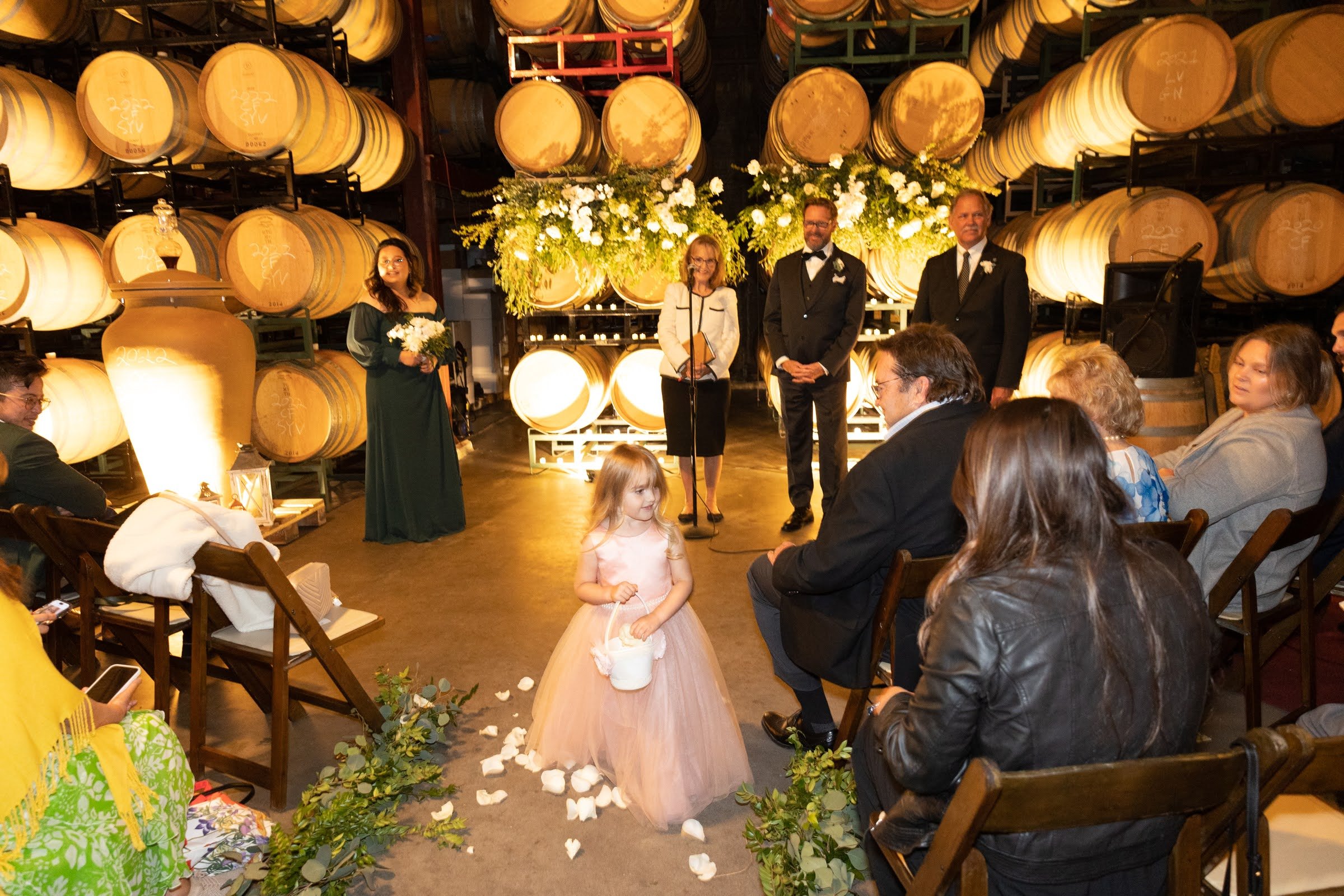 www.santabarbarawedding.com | Emily Hart-Roberts | Carr Winery | Felici Events | Ella &amp; Louie | Rogue Styling | Sam Adams | Santa Barbara Classic Weddings | Flower Girl Throwing Petals