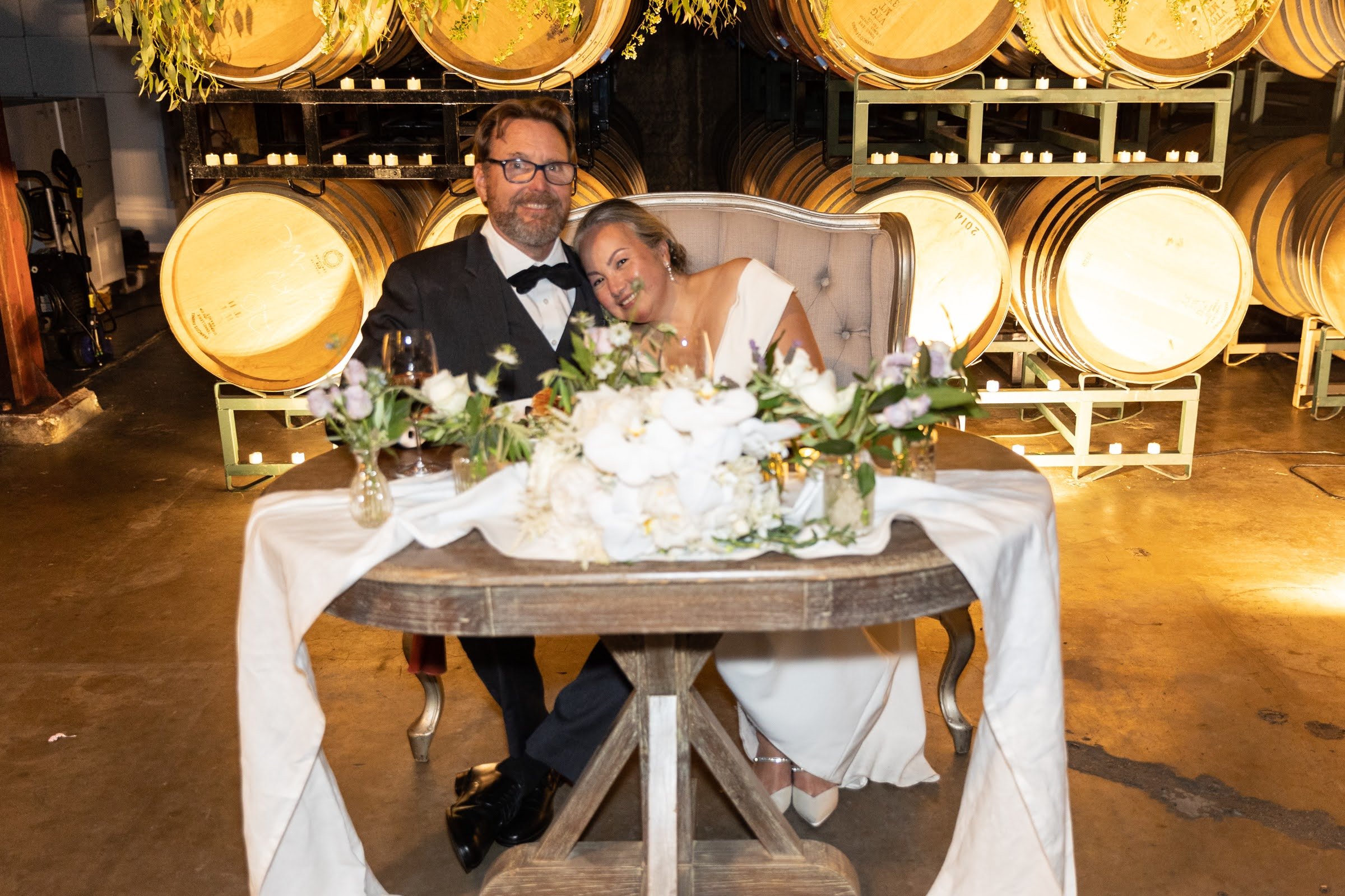 www.santabarbarawedding.com | Emily Hart-Roberts | Carr Winery | Felici Events | Ella &amp; Louie | The Tent Merchant | Rogue Styling | Couple Sitting at Sweetheart Table