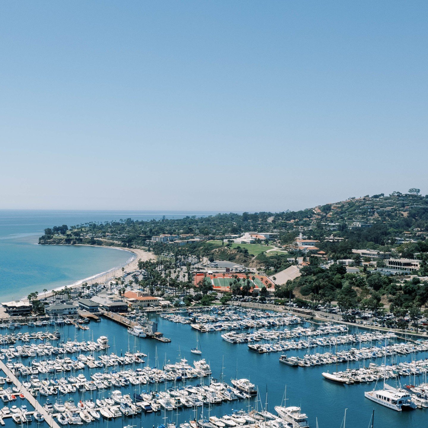 www.santabarbarawedding.com | Santa Barbara City College | View of the College Campus and Marina from Above