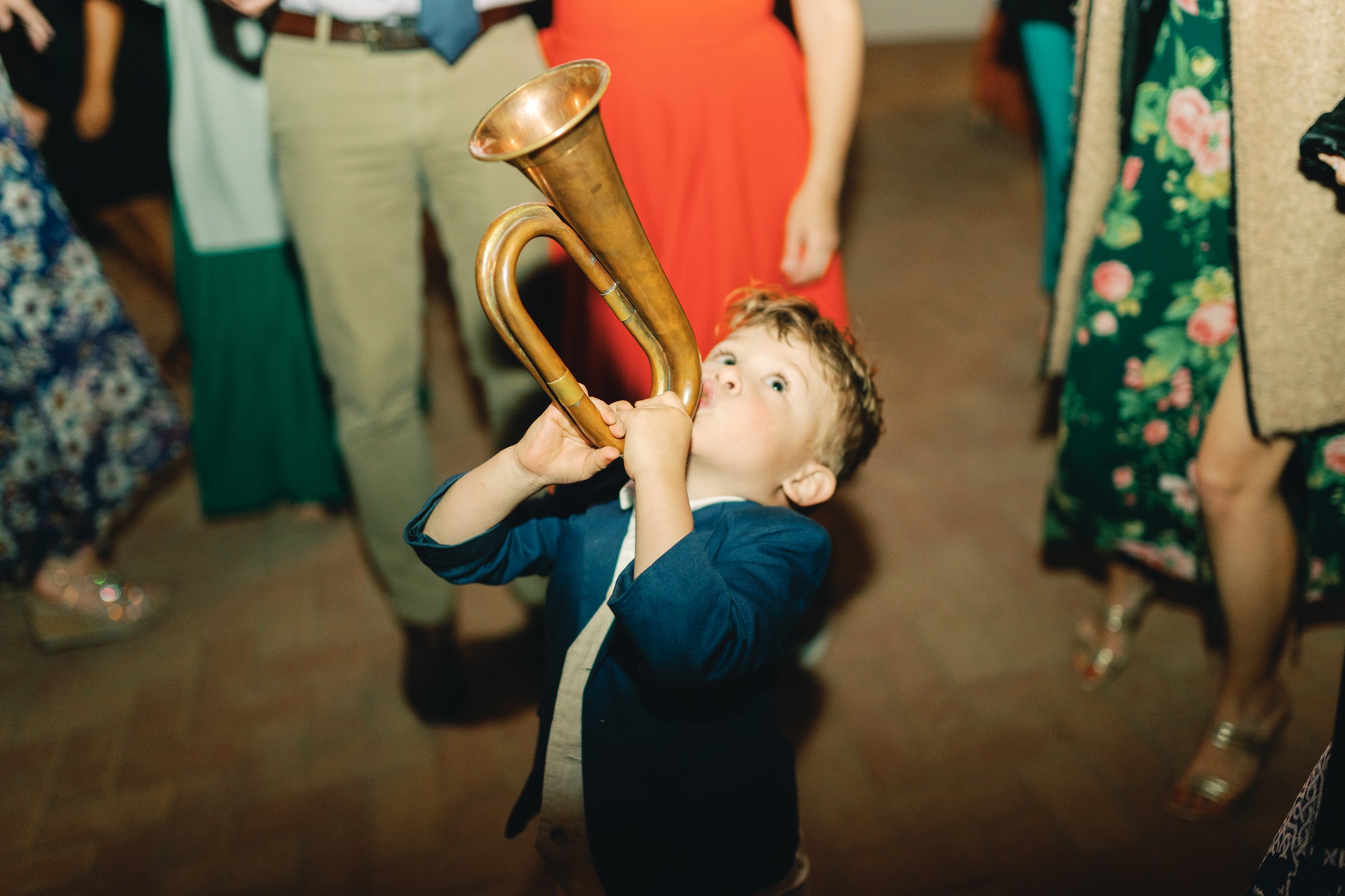 www.santabarbarawedding.com | Augusta Ottillia Photography | Megan Rose Events | Fallen Oaks Estate | Brooke Edelman | Party Proper Productions | Boy Playing Trumpet