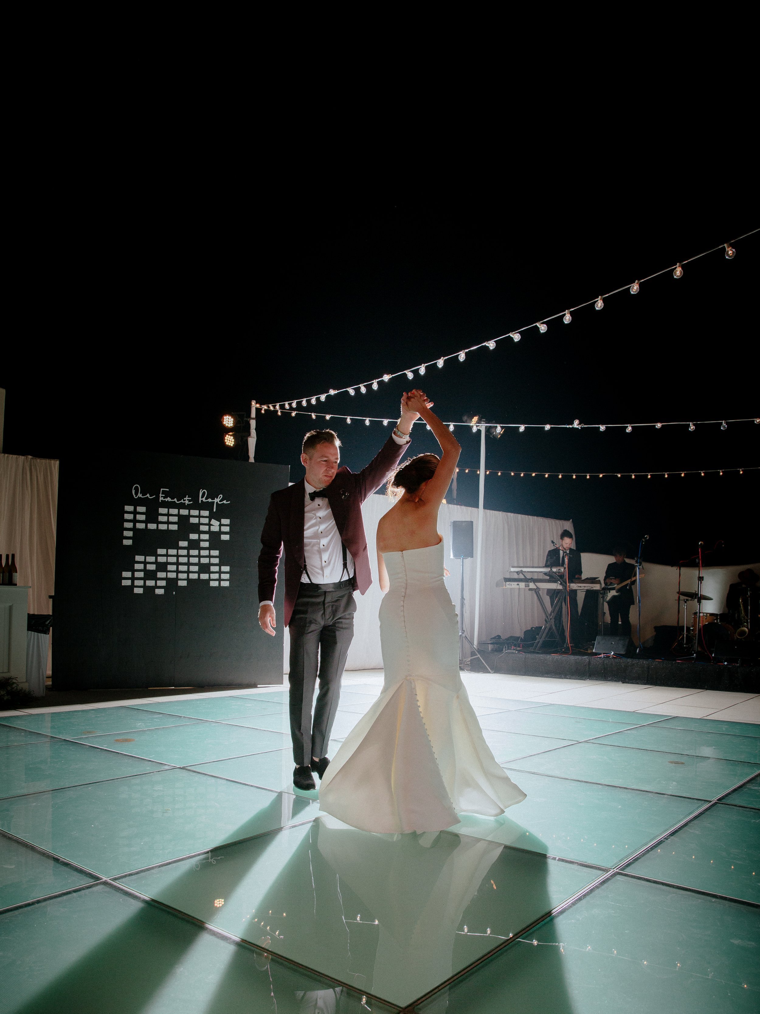 www.santabarbarawedding.com | MOXI Museum | James + Jess Photography | Couple Dancing at Reception on Museum Rooftop