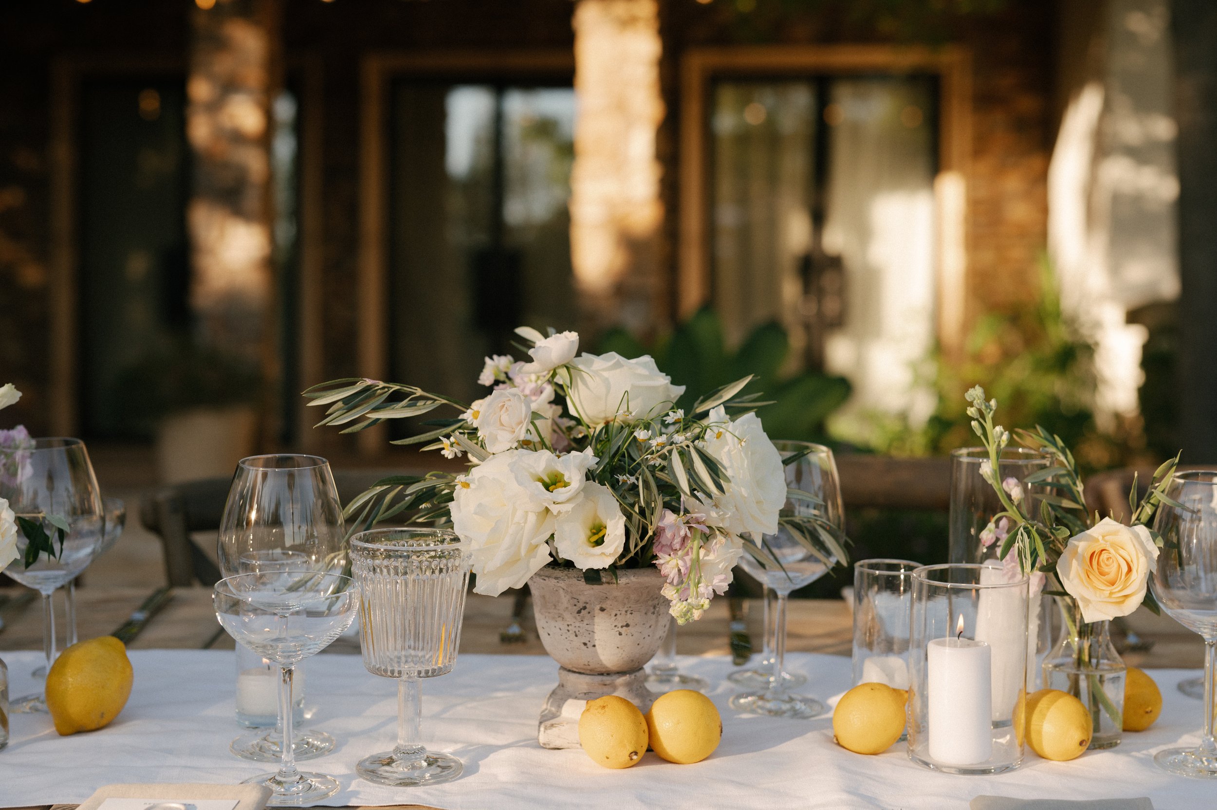 www.santabarbarawedding.com | Tonya Szele | Haley Garces | Tuscan Hills | Ella &amp; Louie | The Tent Merchant | Seasons Catering | Reception Table Set Up