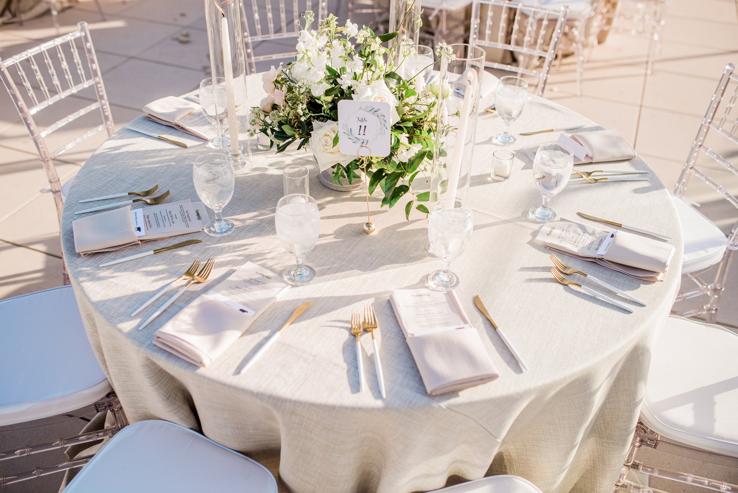 www.santabarbarawedding.com | Leana Myra | The MOXI | Drake Social | Blooms of Santa Barbara | The Tent Merchant | BBJ La Tavola | Bright Event Rentals | Reception Table Set Up