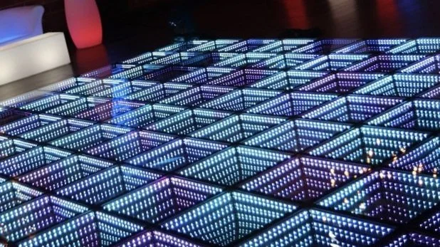 www.santabarbarawedding.com | Islay Events | LED Mirror Ball Dance Floor for Weddings and Events