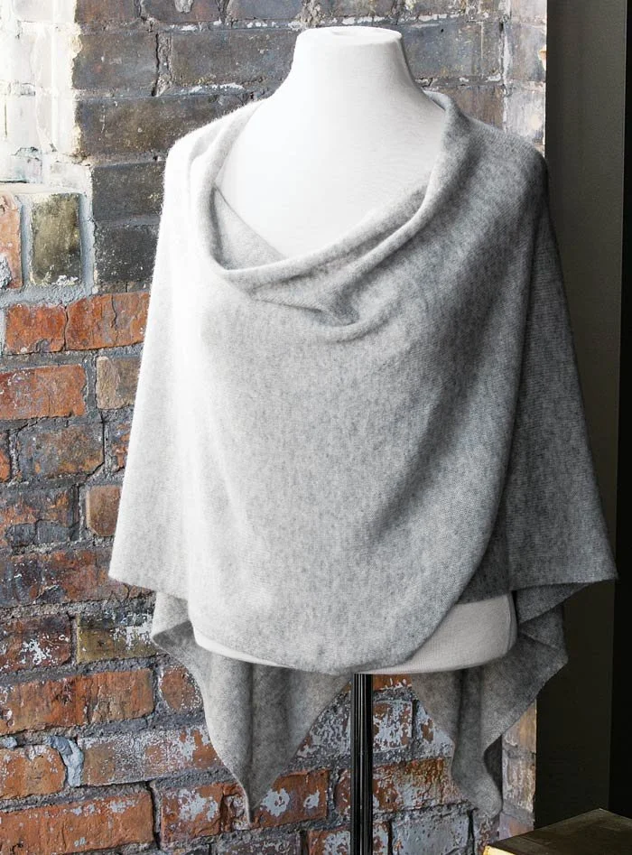 www.santabarbarawedding.com | Olive &amp; Cocoa | Cashmere Poncho in Dove Grey