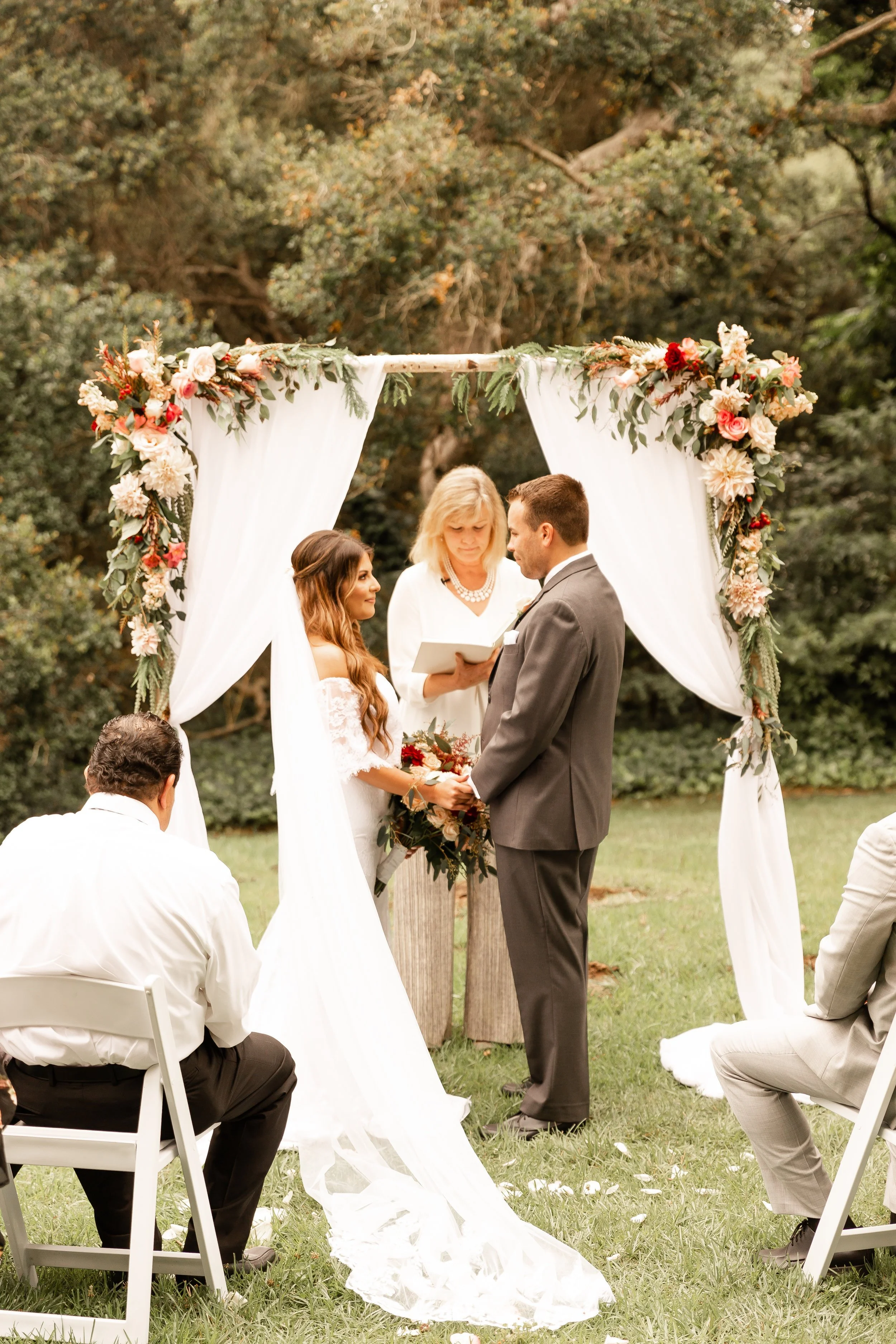 www.santabarbarawedding.com | Shot by Katie Gunz | Bride and Groom’s Outdoor Ceremony at Park