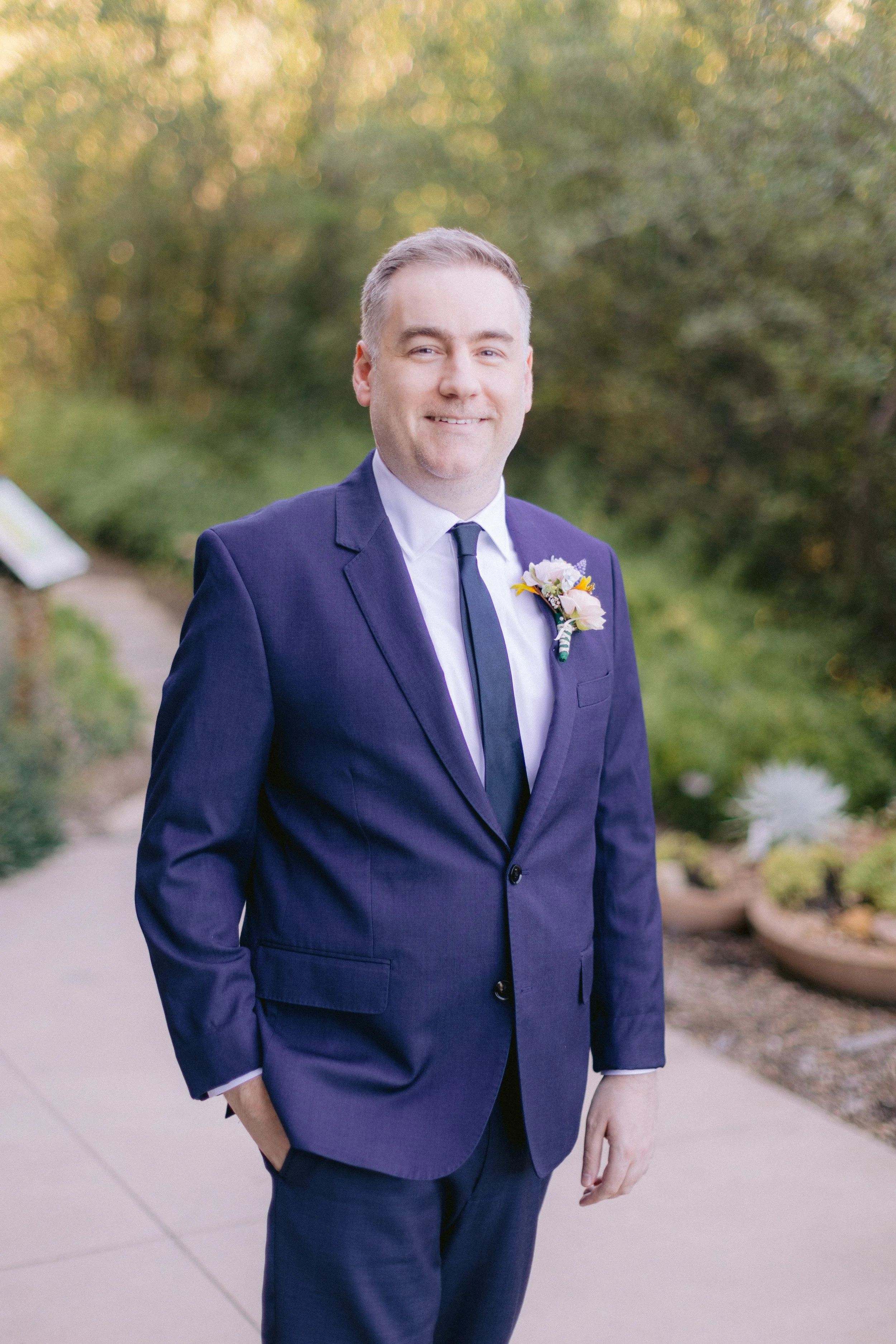 www.santabarbarawedding.com | Kyle London Photography | Santa Barbara Botanic Gardens Pritzlaff Conservation | Gatherings for Good | Chi Beauty Artistry | Groom Before Ceremony