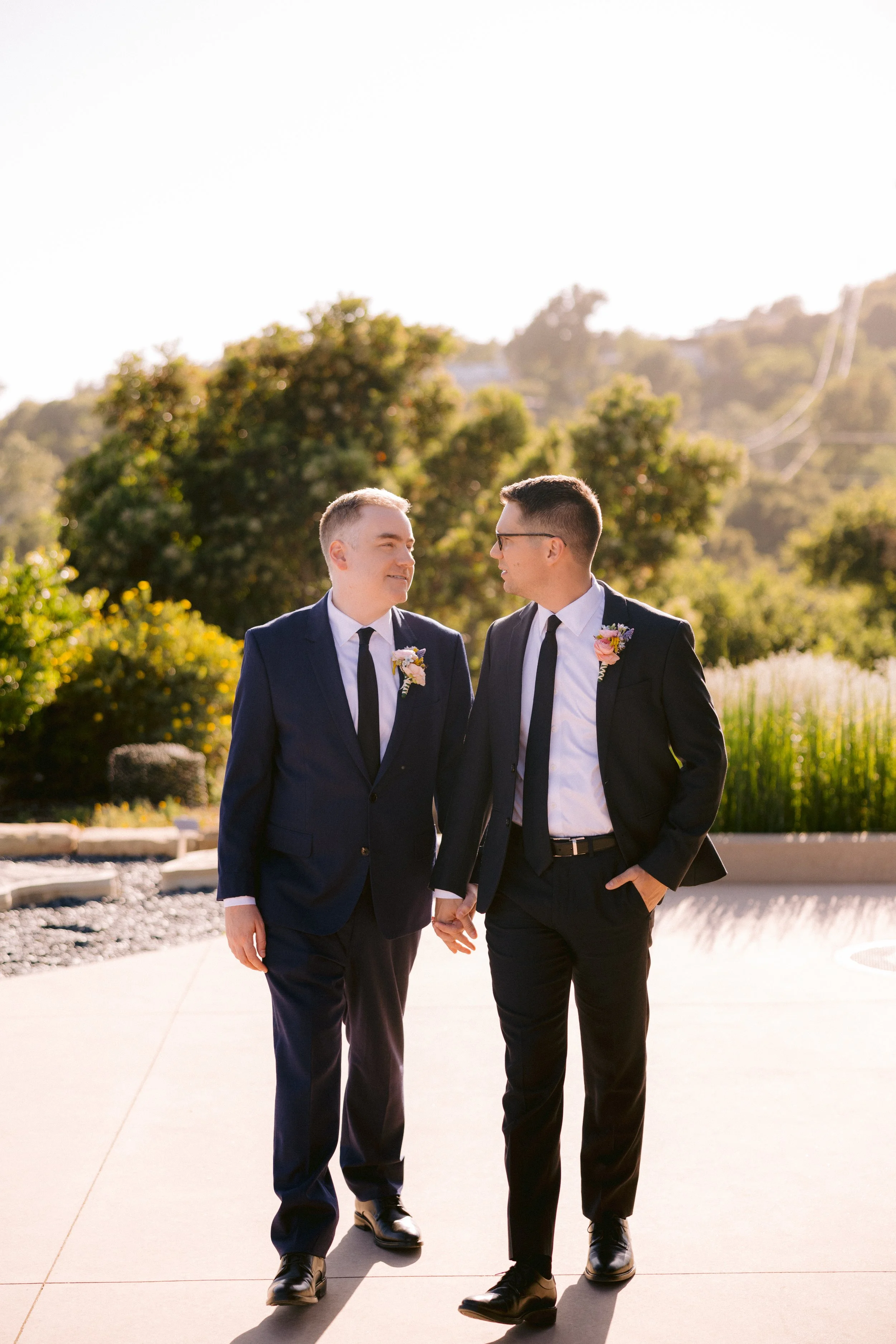 www.santabarbarawedding.com | Kyle London Photography | Santa Barbara Botanic Gardens | Gatherings for Good | Blooms of Santa Barbara | Chi Beauty Artistry | Grooms After Ceremony