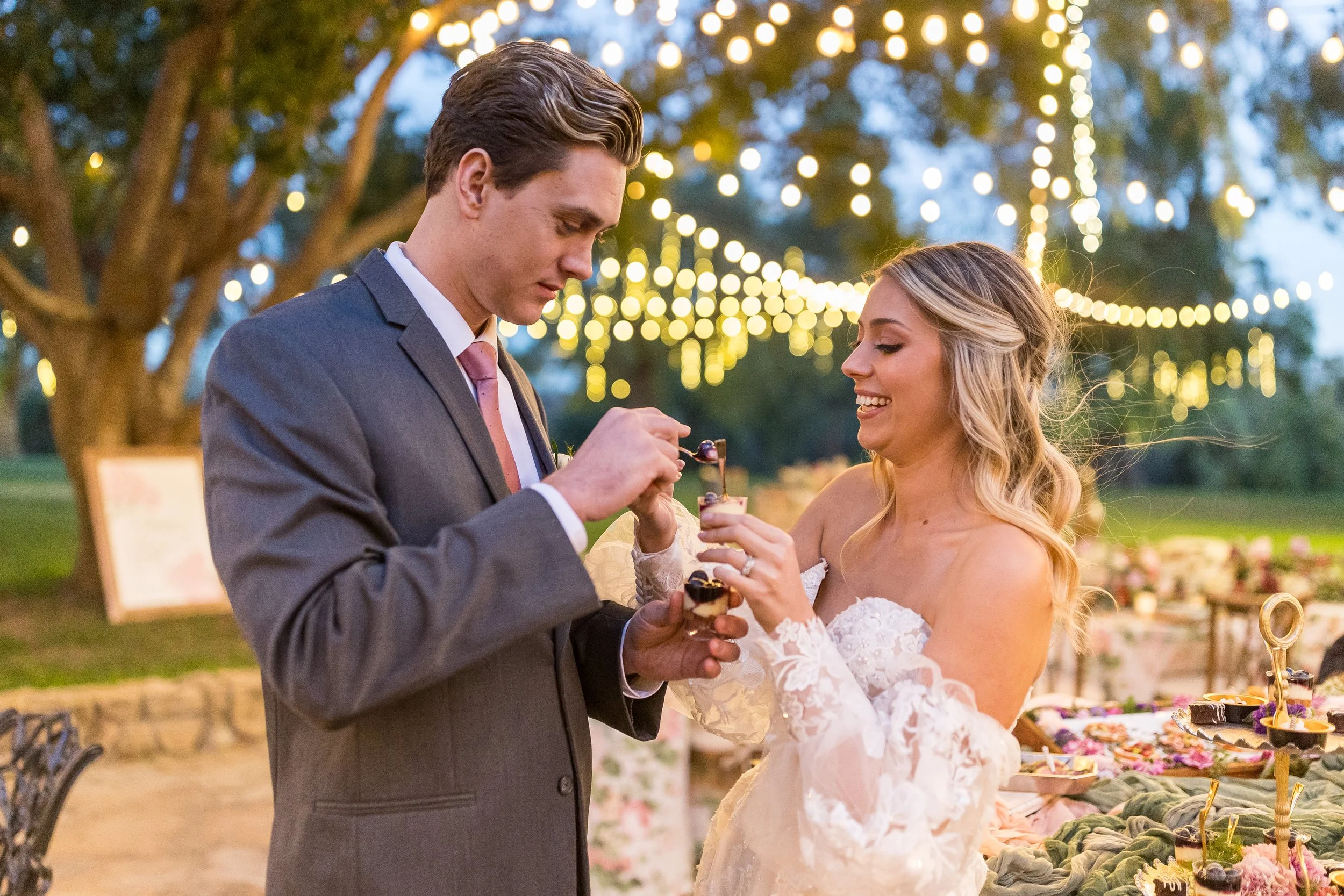 www.santabarbarawedding.com | Elizabeth Victoria | Country Meadow Ranch | I Love You Maddly | Lucky Lady Florals | Amy’s Culinary Adventures | Couple Enjoying Desserts