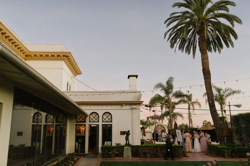 www.santabarbarawedding.com | Gatherings for Good | Santa Barbara Club | Lena Britt | Claire Hartnell | Moonglow Floral | Cocktail Hour at Sunset