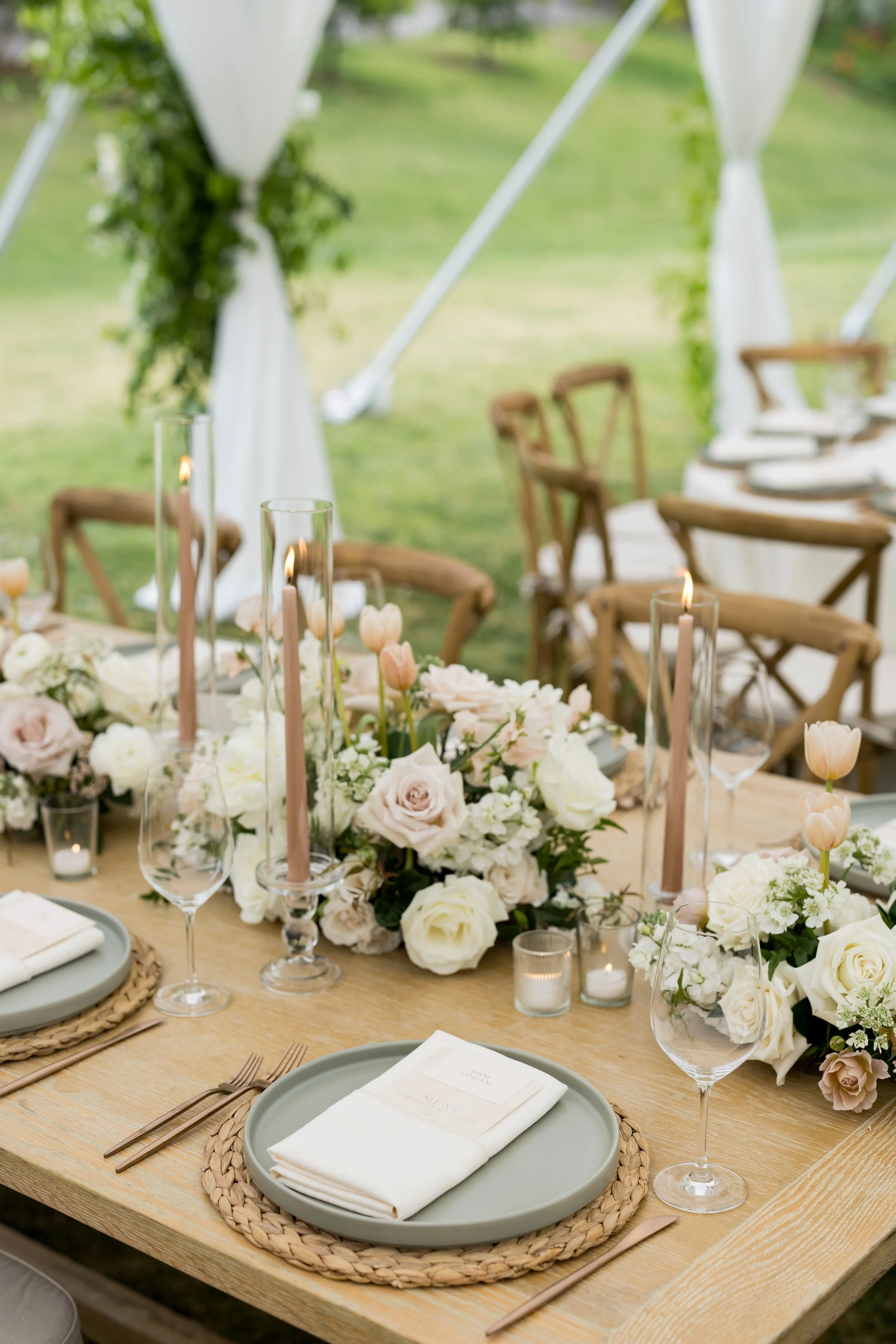 www.santabarbarawedding.com | Michael Segal | Tessa Lyn Events | Town and Country Events | Ojai Valley Inn | Enchanted Garden Floral Design | Reception Set Up