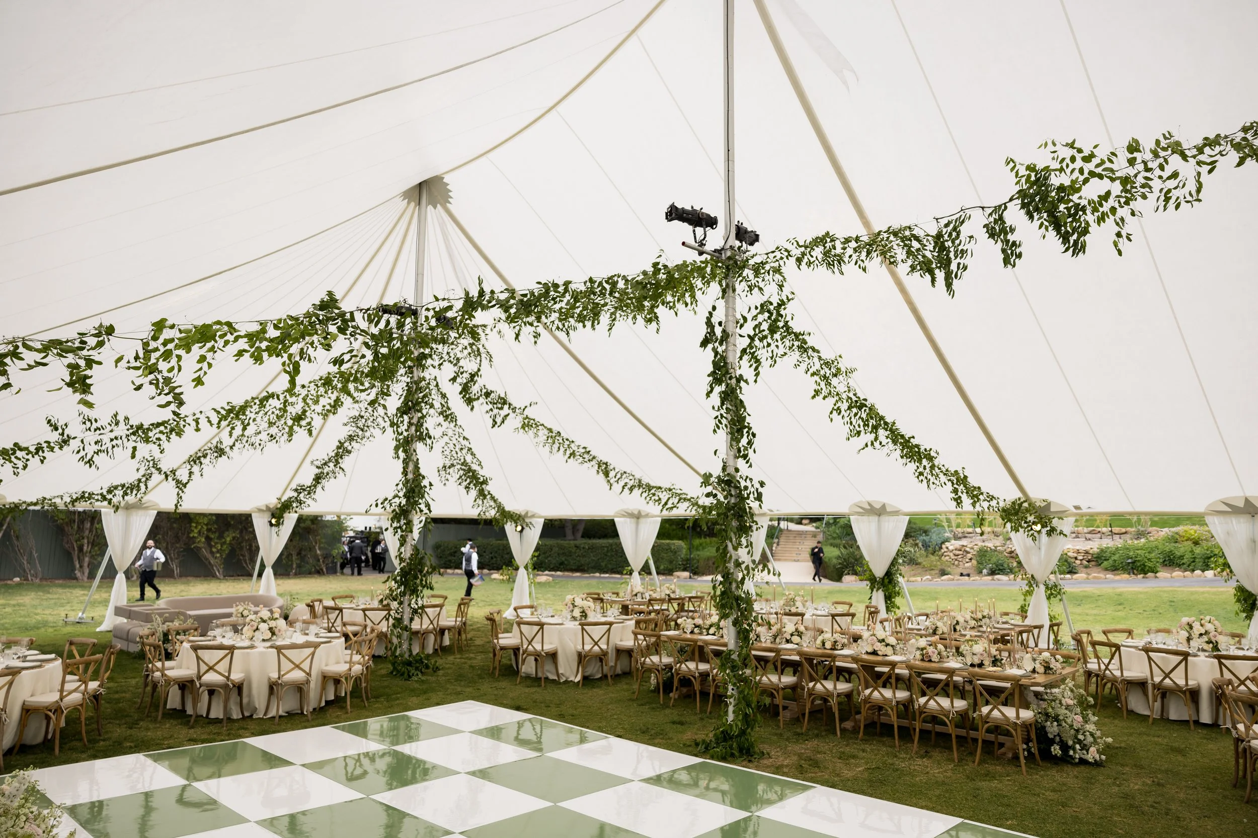 www.santabarbarawedding.com | Michael Segal | Tessa Lyn Events | Town and Country Events | Ojai Valley Inn | Enchanted Garden Floral Design | Reception Set Up
