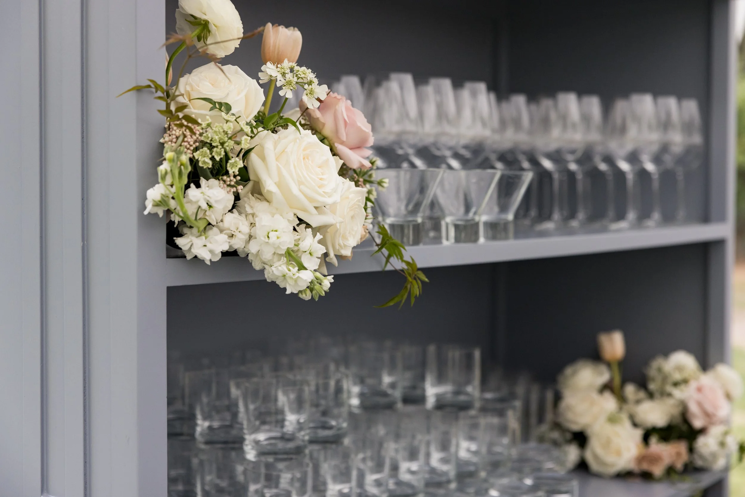 www.santabarbarawedding.com | Michael Segal | Tessa Lyn Events | Town and Country Events | Ojai Valley Inn | Enchanted Garden Floral Design | Glasses at Bar