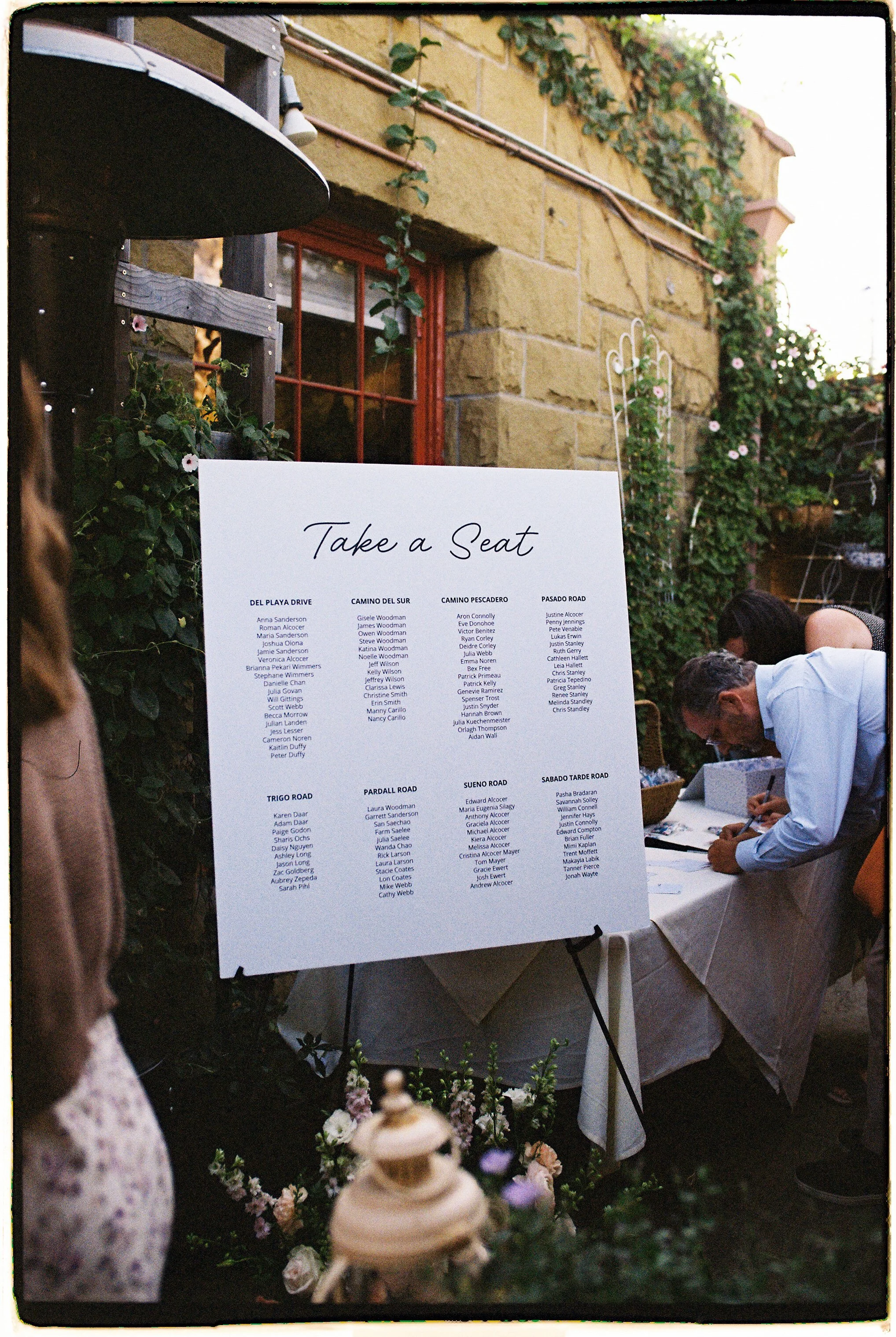 www.santabarbarawedding.com | Bae Events | Danya Izarraraz | Anthology Studios | Arnoldi’s Cafe | Seating Chart at Reception