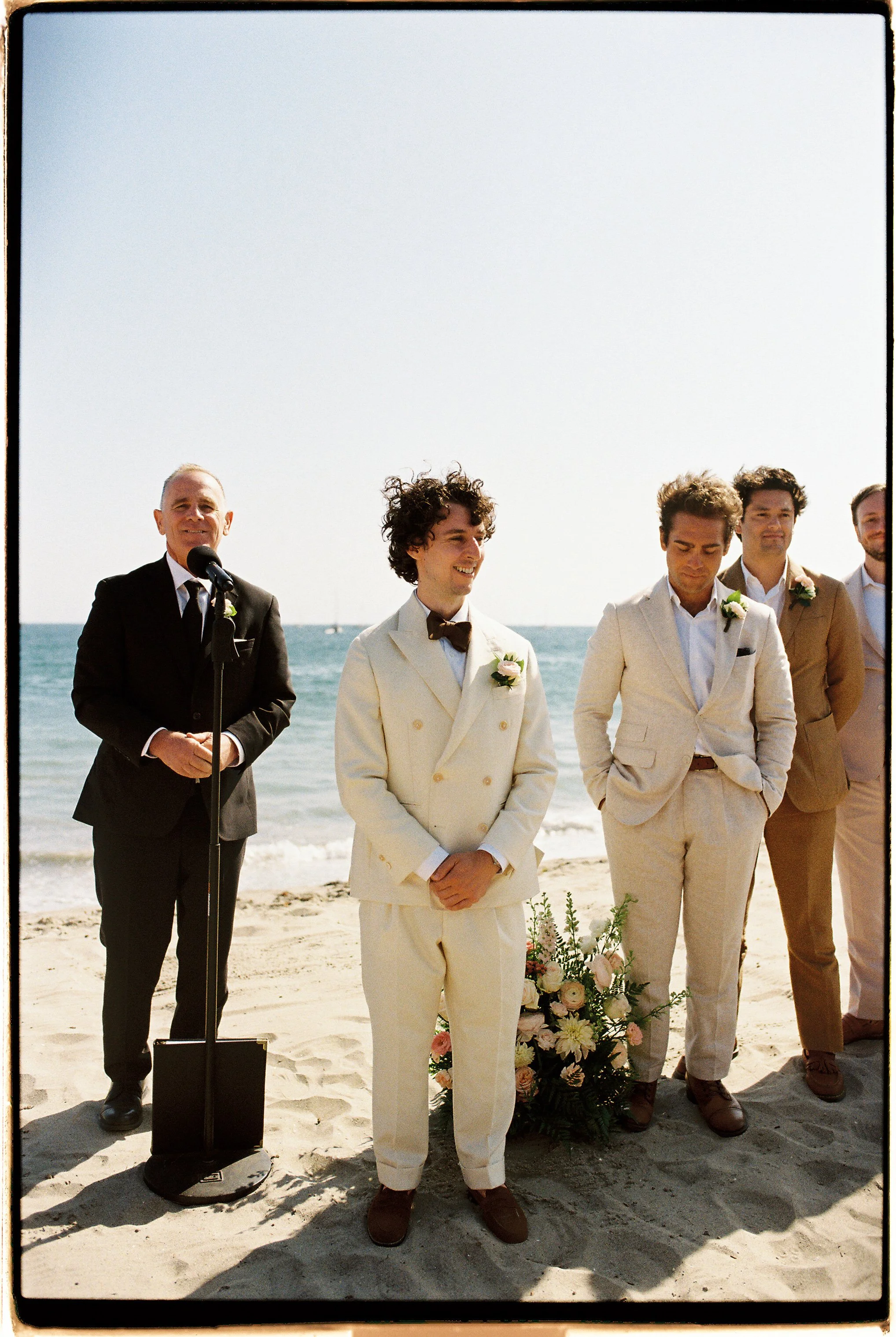 www.santabarbarawedding.com | Bae Events | Danya Izarraraz | Anthology Studios | Backdrop Boutique | Tailor’s Keep | Groom at Ceremony