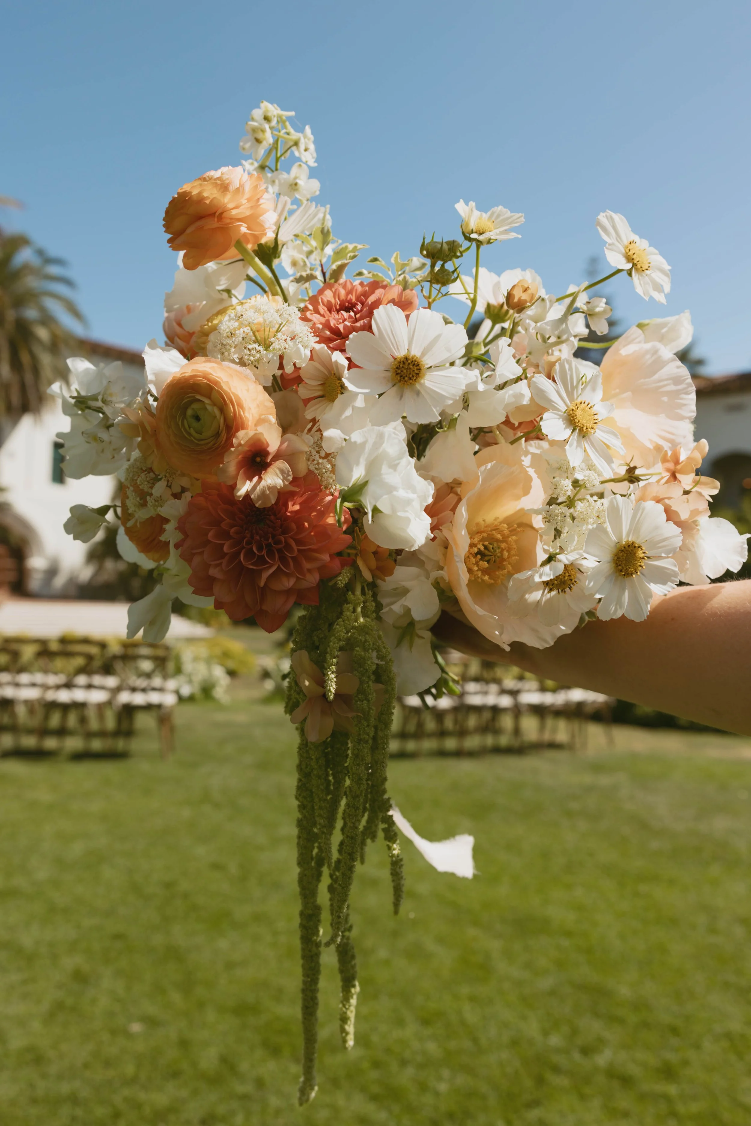 www.santabarbarawedding.com | Santa Barbara Courthouse | KB Events | Michelle Lanning | Boho Chic Dreams | Just 4 Fun Party Rentals | Bride’s Bridal Bouquet