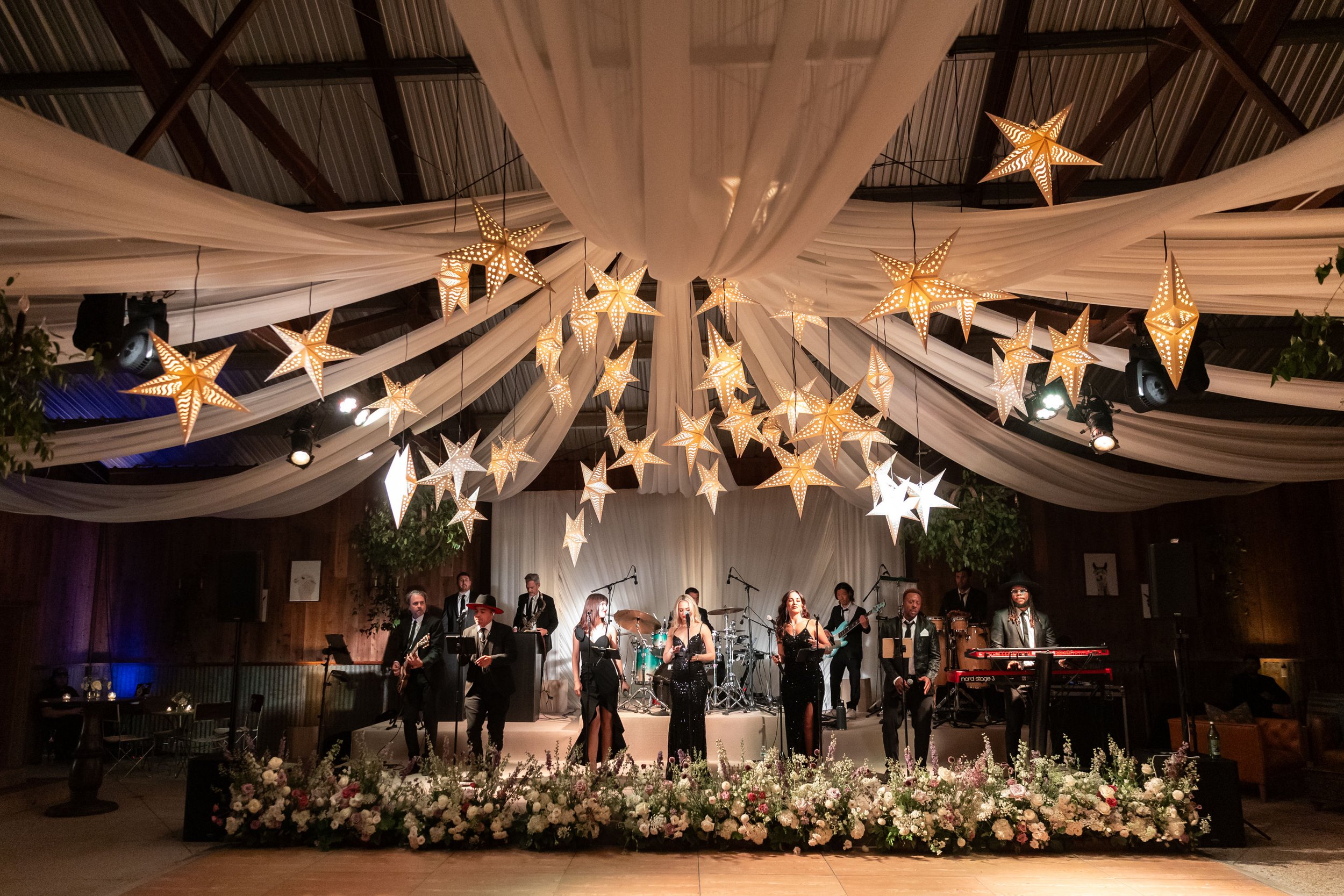www.santabarbarawedding.com | Camp Carmina | John Cain Photography | Hanging Stars