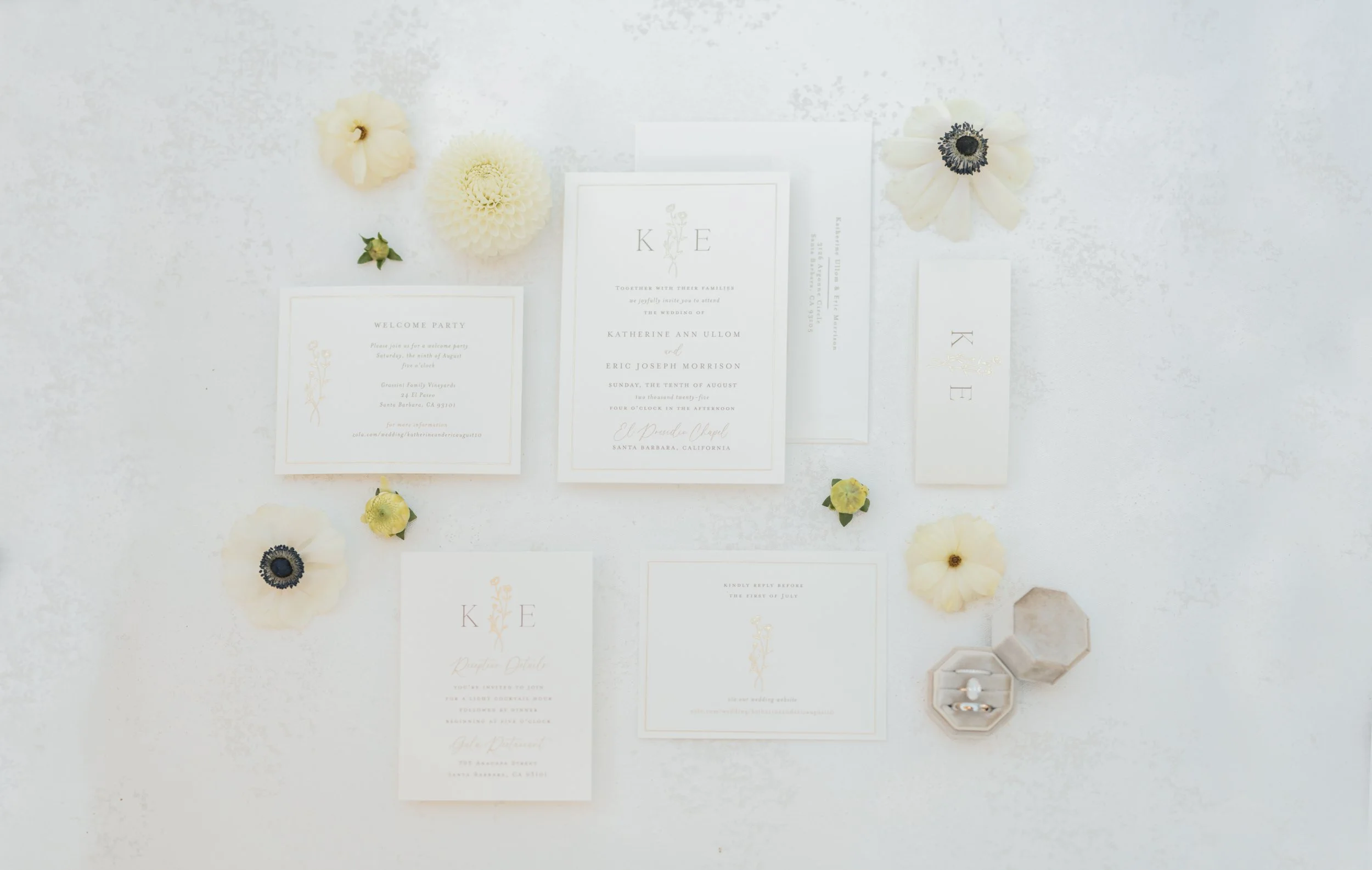 www.santabarbarawedding.com | Lauren Maeve | Presidio Chapel | Coastal Rose Events | The Twisted Twig | Marla &amp; Co. | The Invitation Suite