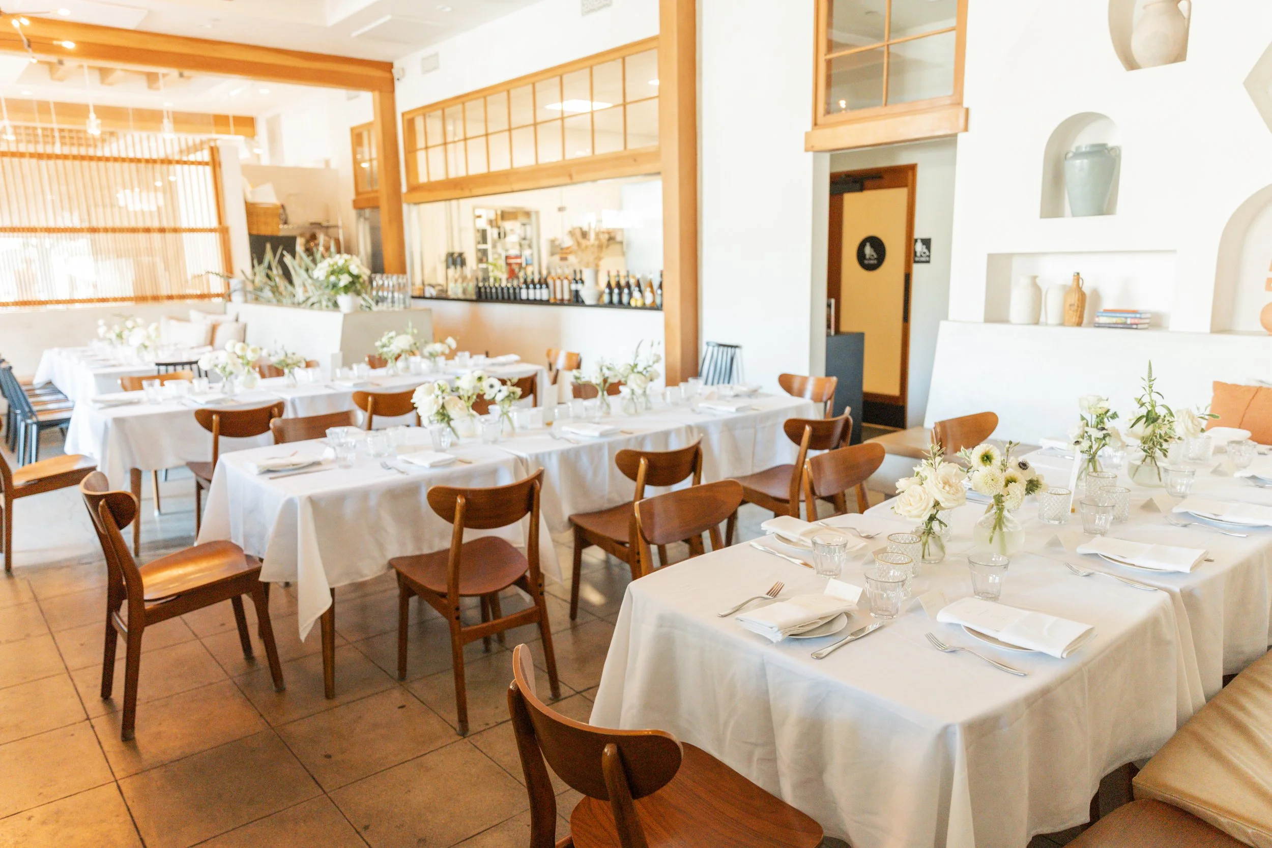 www.santabarbarawedding.com | Lauren Maeve | Gala Restaurant | Coastal Rose Events | The Twisted Twig | Amigo Event Rentals | Reception Table Set Up