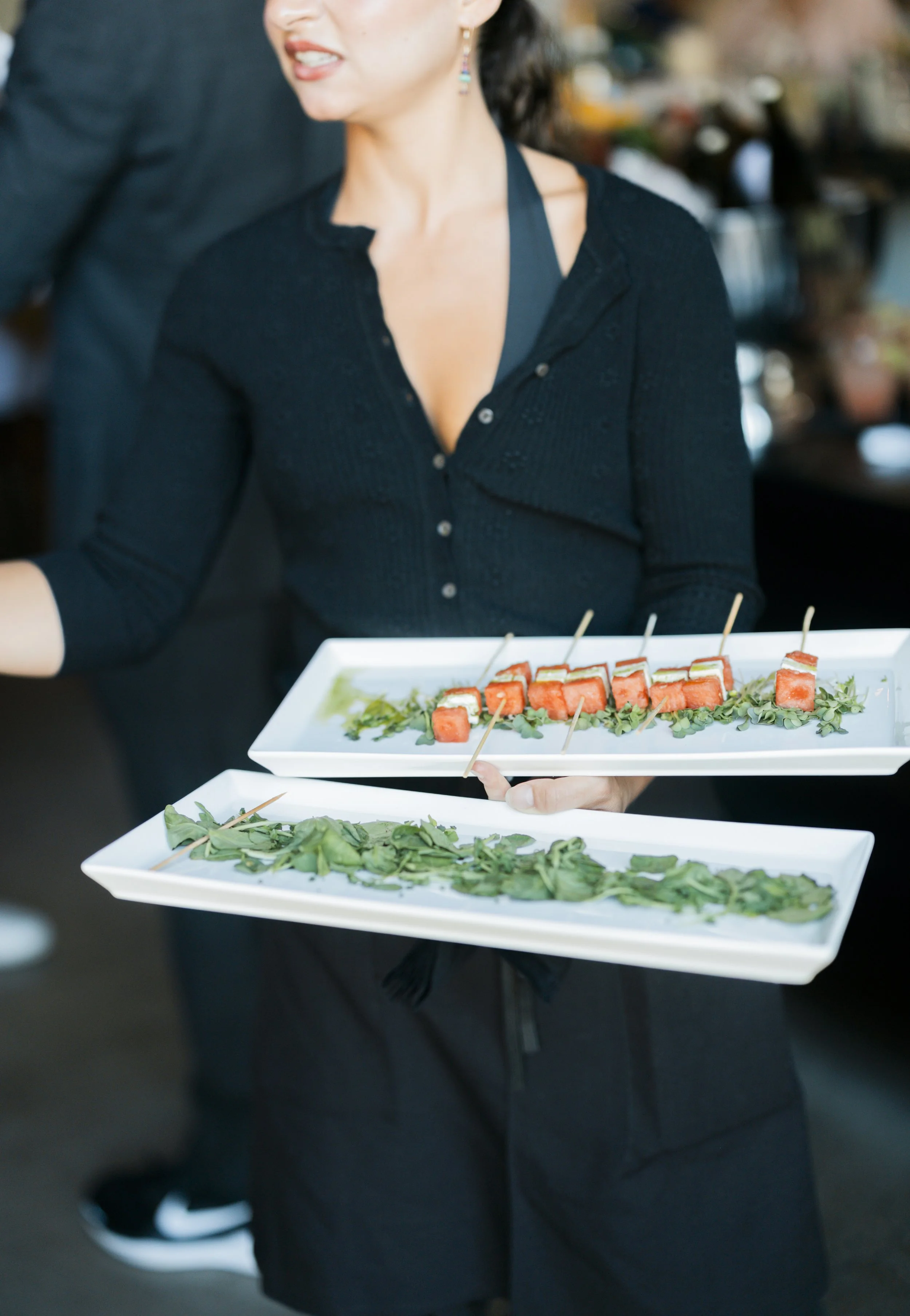 www.santabarbarawedding.com | Lauren Maeve | Gala Restaurant | Coastal Rose Events | The Twisted Twig | Amigo Event Rentals | Passed Appetizers at Reception