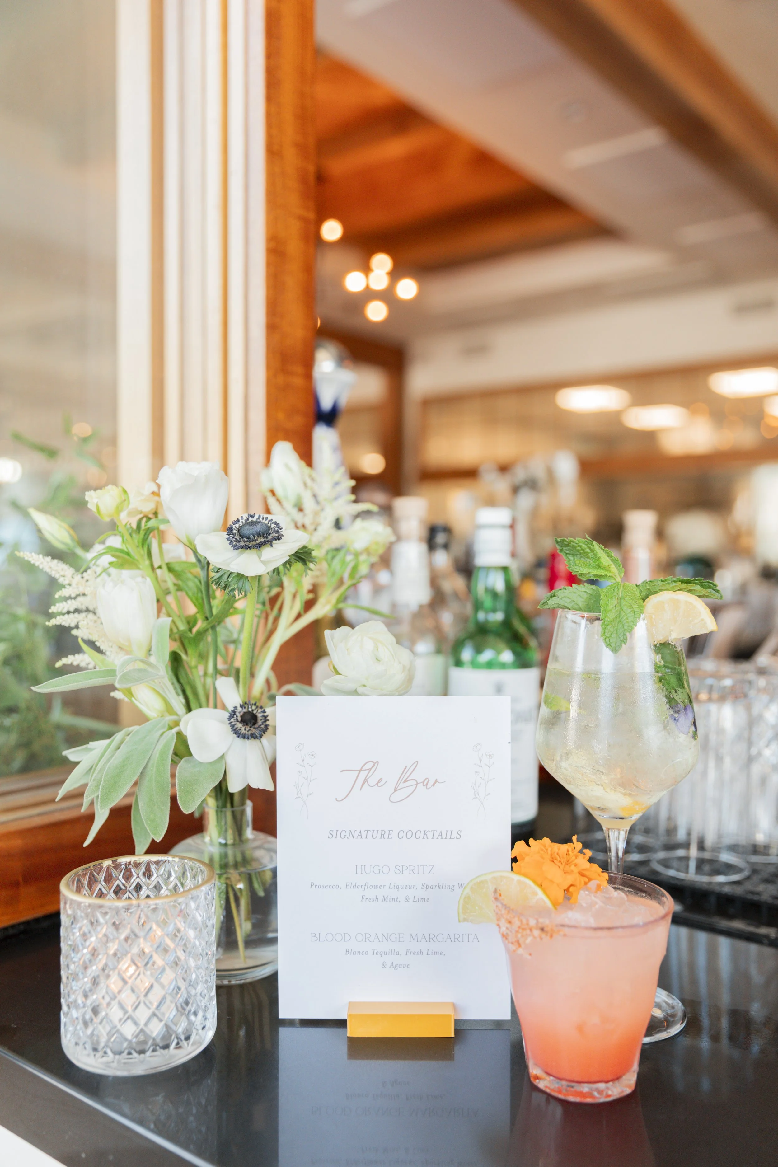 www.santabarbarawedding.com | Lauren Maeve | Gala Restaurant | Coastal Rose Events | The Twisted Twig | Amigo Event Rentals | Drinks at Reception Bar
