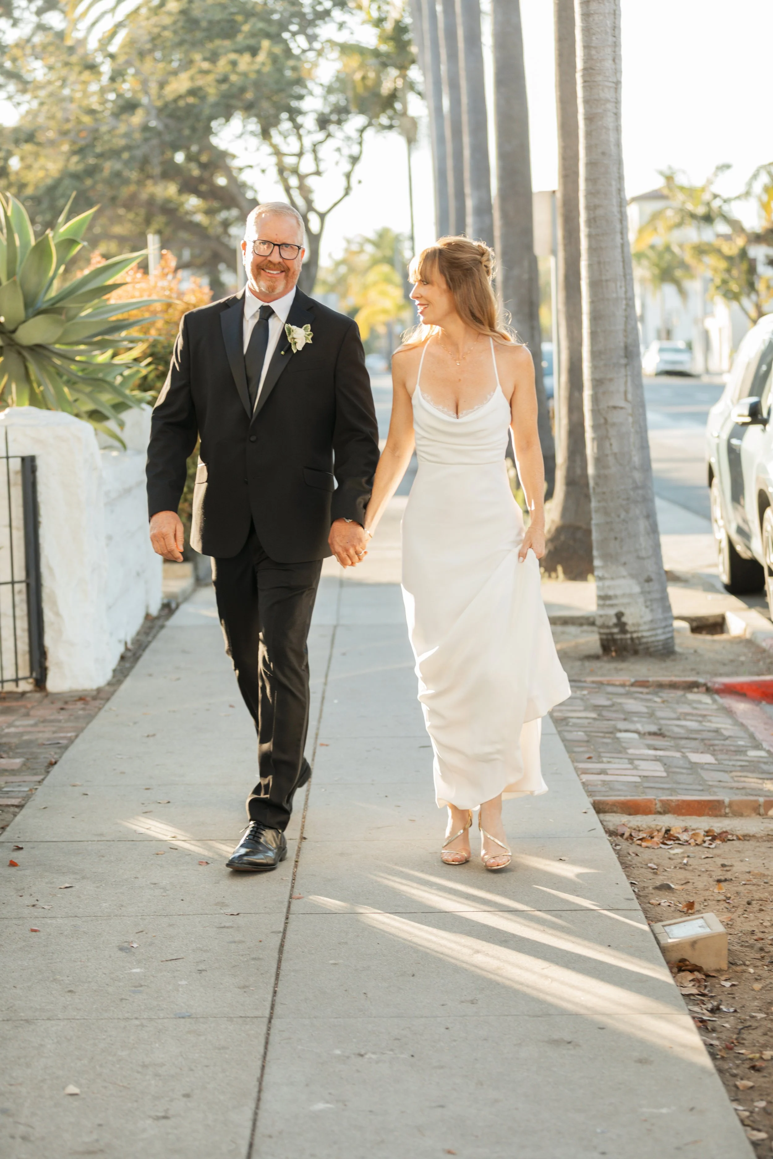 www.santabarbarawedding.com | Lauren Maeve | Gala Restaurant | Coastal Rose Events | The Twisted Twig | Amigo Event Rentals | Marla &amp; Co. | Couple During Golden Hour