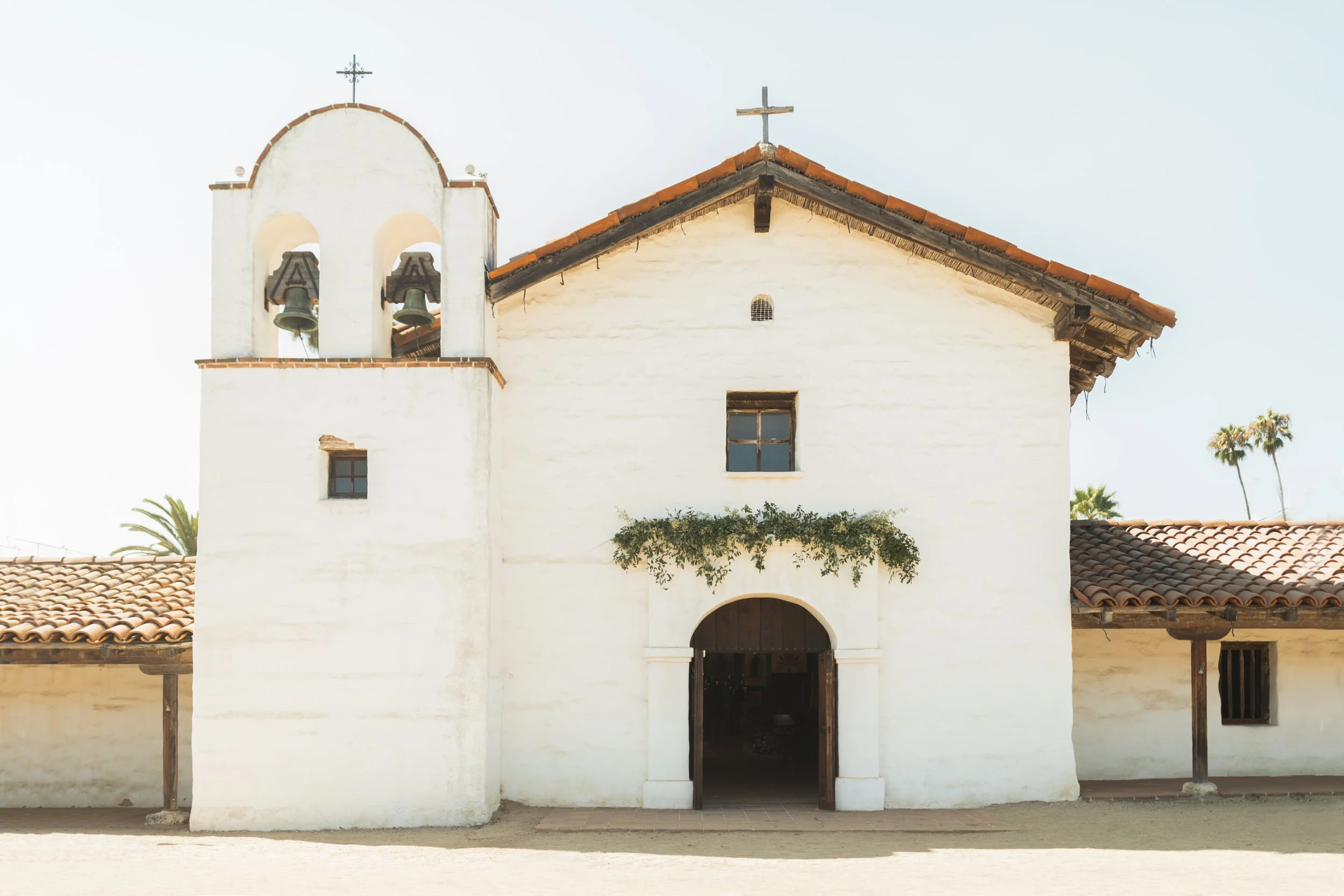 www.santabarbarawedding.com | Lauren Maeve | Presidio Chapel | Coastal Rose Events | The Twisted Twig | Marla &amp; Co. | Outside of Chapel