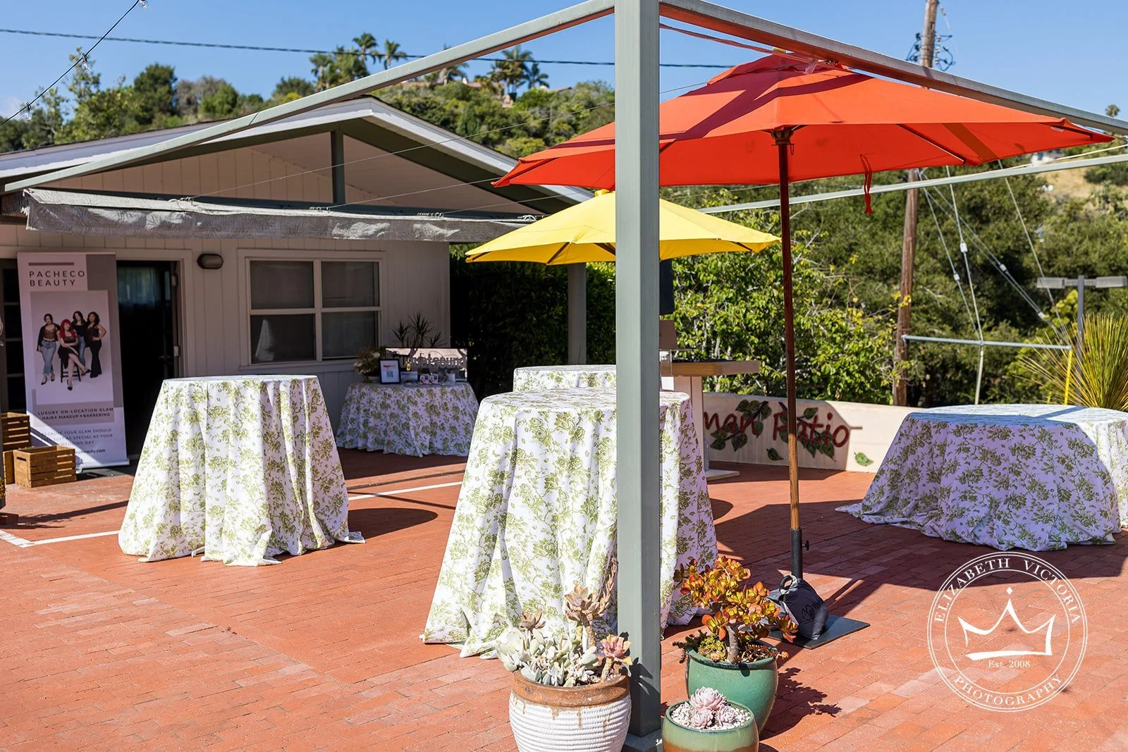www.santabarbarawedding.com | Live Oak Unitarian | Elizabeth Victoria | Emily Hart-Roberts |&nbsp;I Love You Maddly Weddings &amp; Events | A Pretty Little Posie | Outside Area at Reception