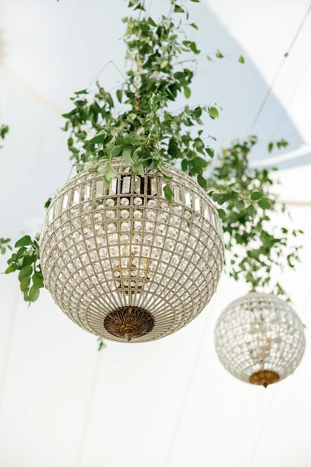 www.santabarbarawedding.com | Sposto Photography | Olive Grove Estate | weddings by Susan Dunne | Mulberry Estate | Bright Event Rentals | BBJ La Tavola | Reception Chandeliers Hanging from Tent